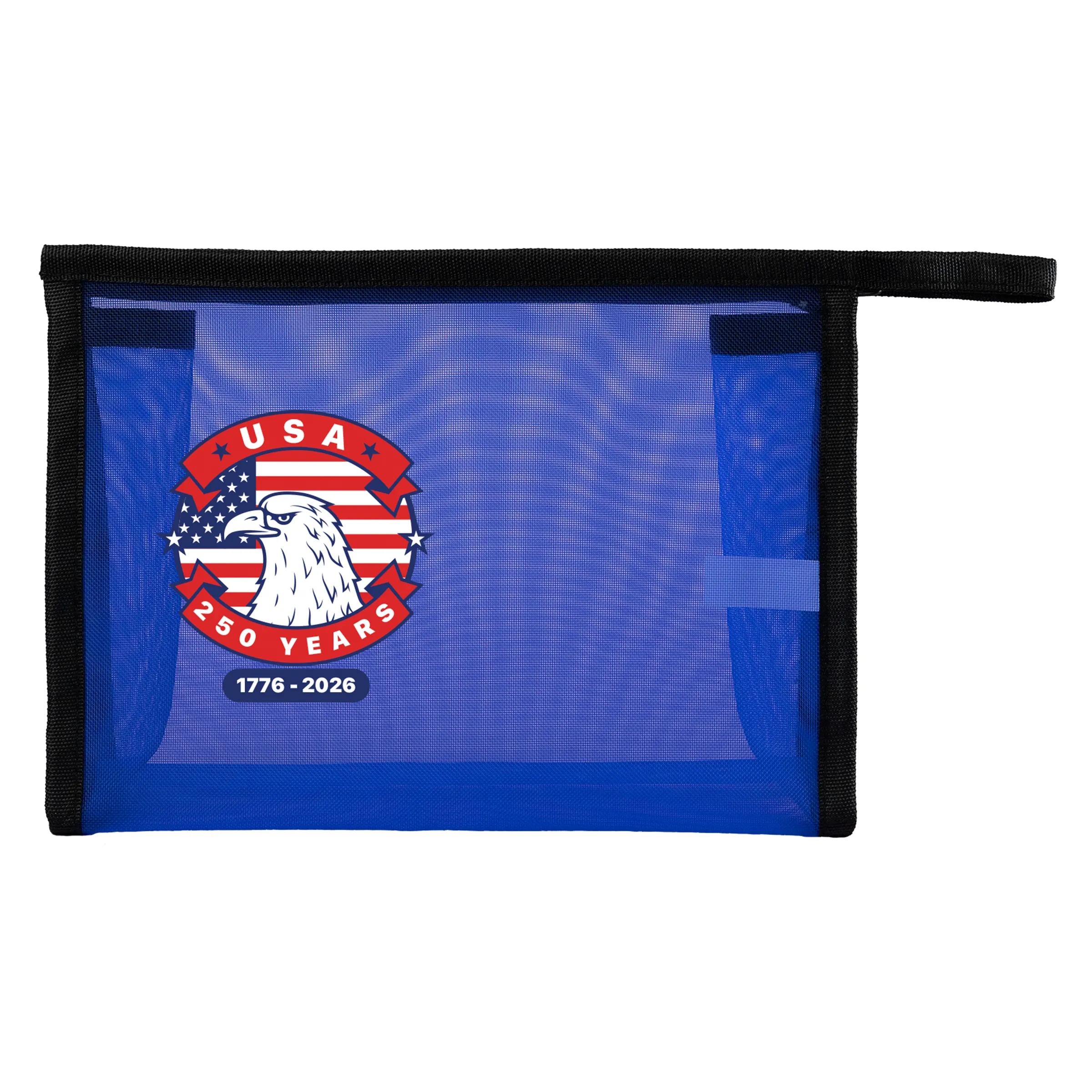 Patriotic Mesh Toiletry Bag, custom luggage with logo imprint 7
