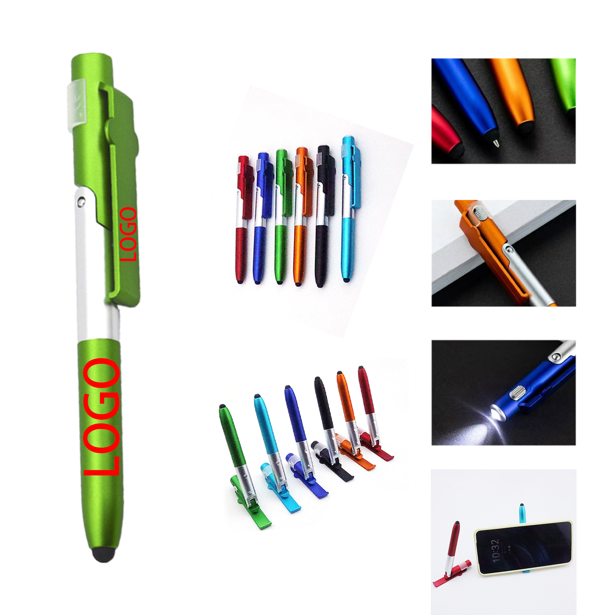 4-in-1 Phone Stand Foldable Pen Light 2
