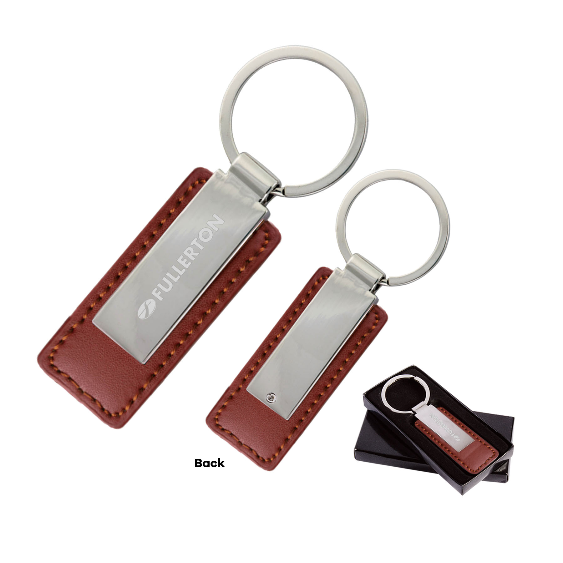 Leatherette with Rectangular Metal Key Tag - Close Out 12