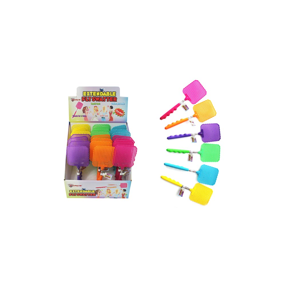 Extendable Fly Swatters Assorted Colors 3