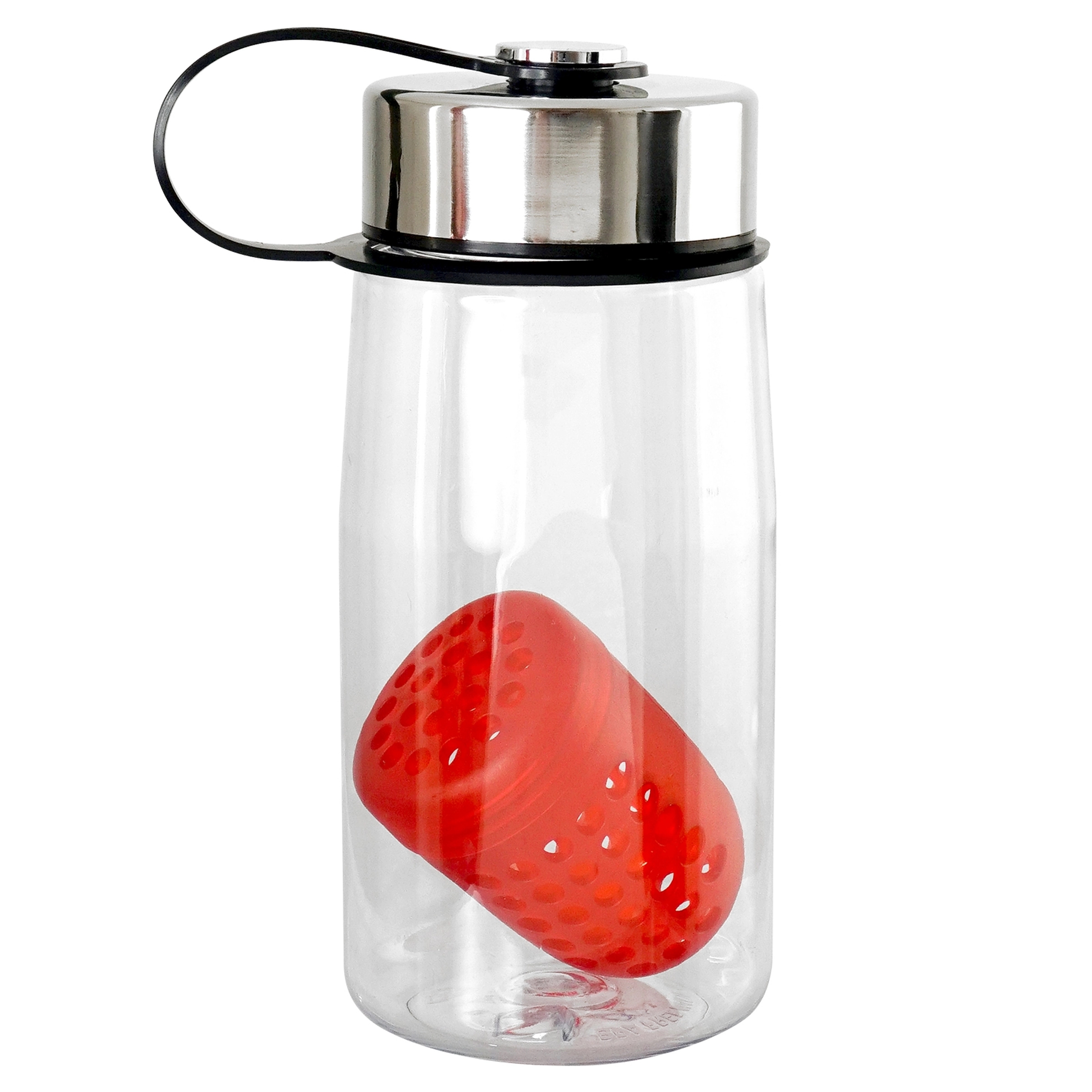 Metal Lanyard Lid 18 oz. Recycled Bottle with Floating Infus 2