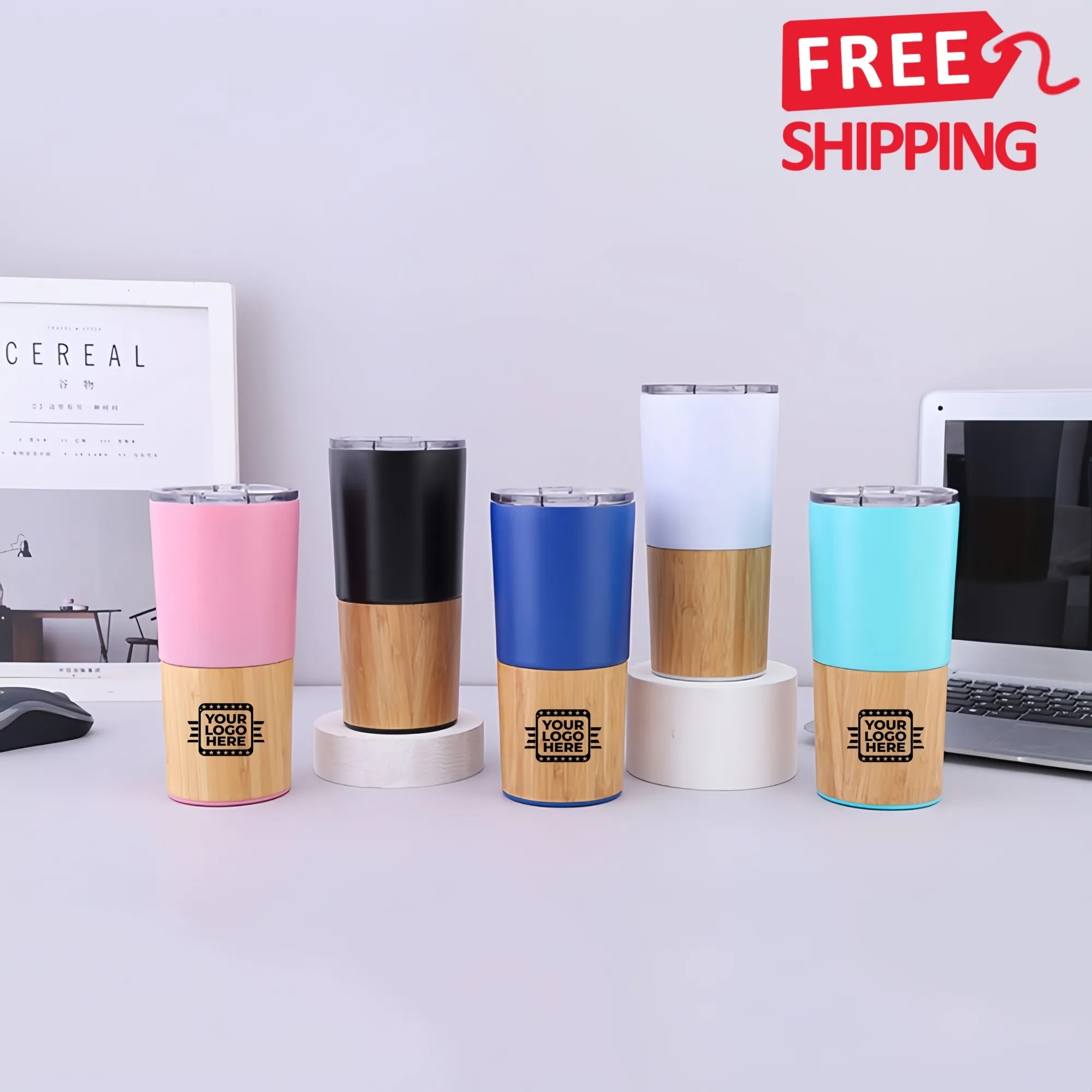 Bamboo Stainless Steel Insulated Travel Mug