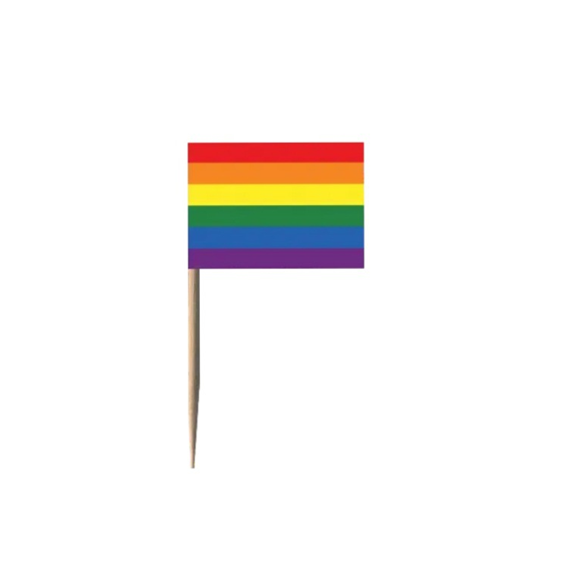 Custom Double-Sided Full Color Toothpick Flag 1.38" L x 0.98" W x 2.56" H 3