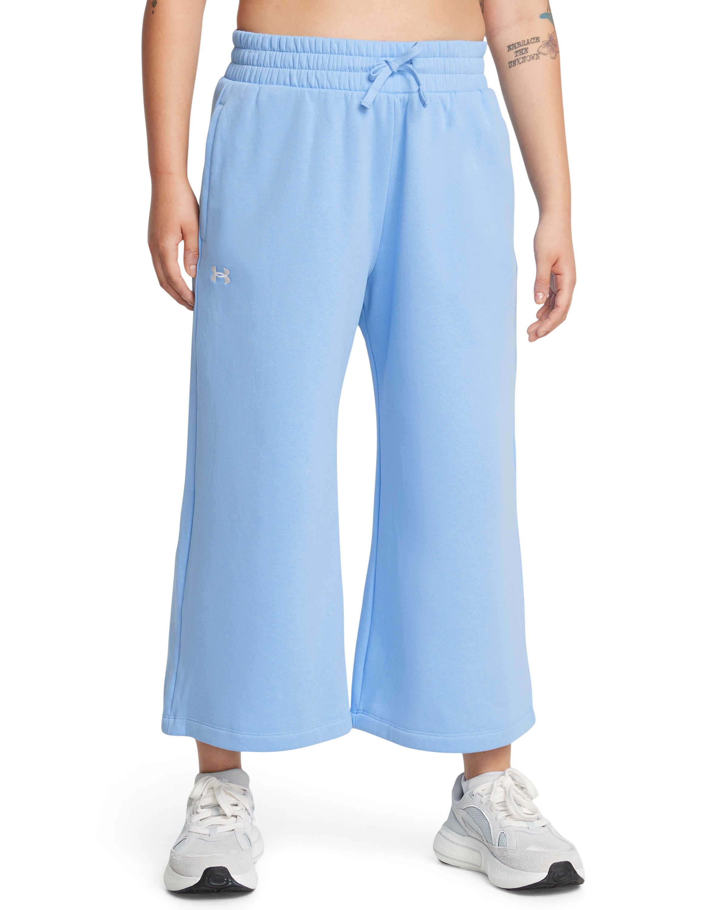 UA Rival Fleece Women's Wide Leg Crop Pants 17