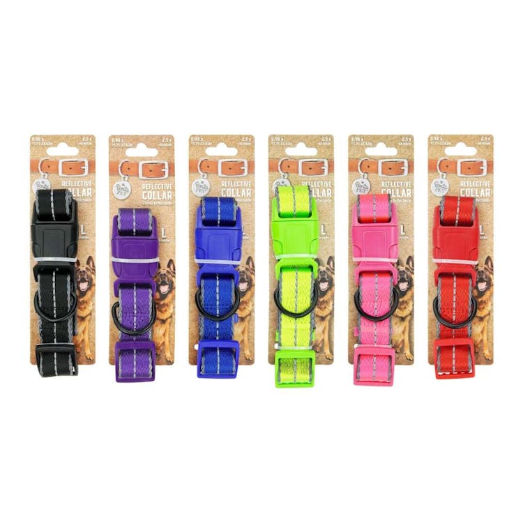 Reflective Dog Collars - Large Neon 3