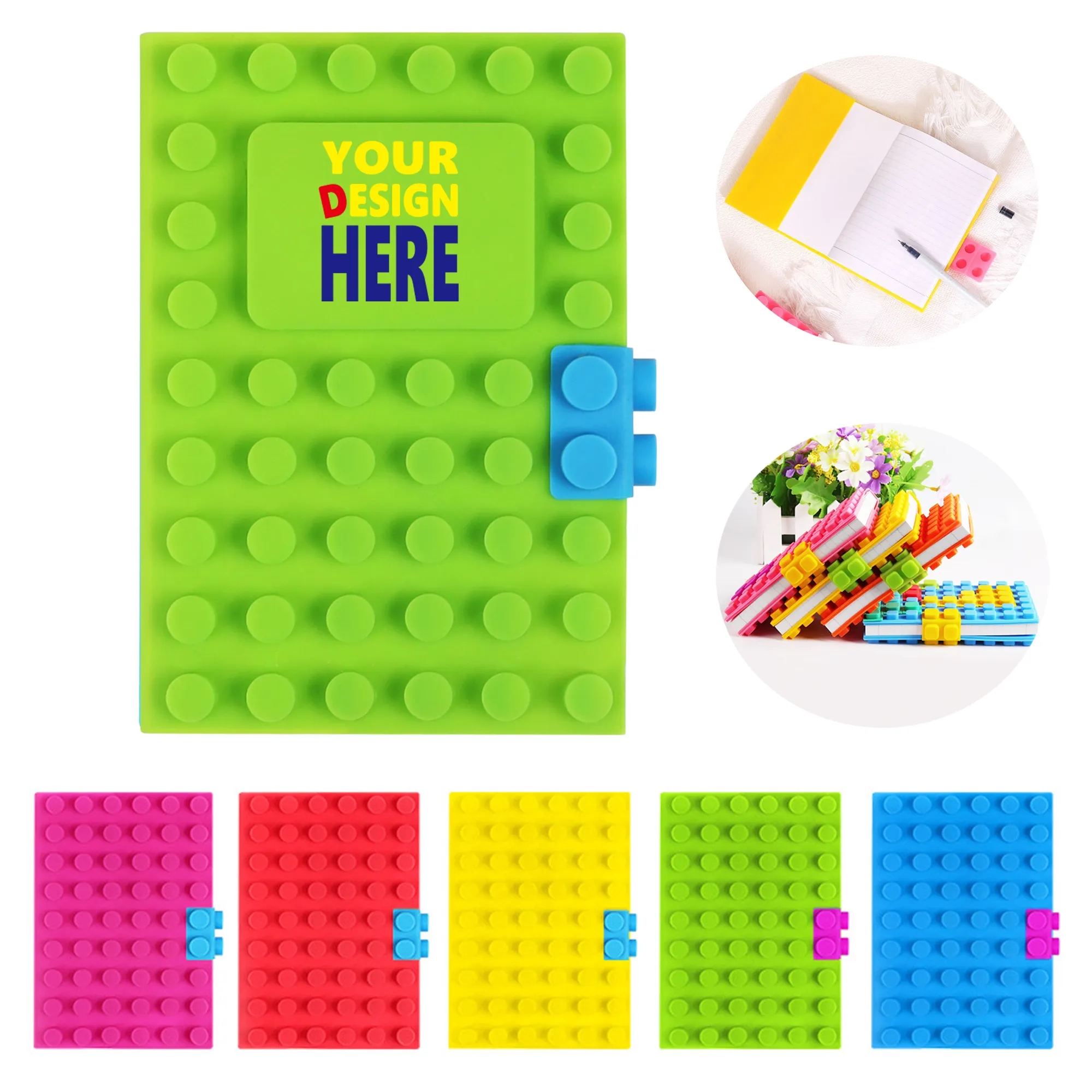 A6 Custom Silicone Building Block Notebook 14