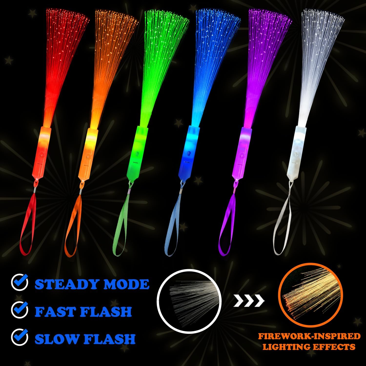 Light Up Fiber Optic Wand 12