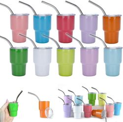 2oz Tumbler Shot Glass for Sublimationwith lids and straws