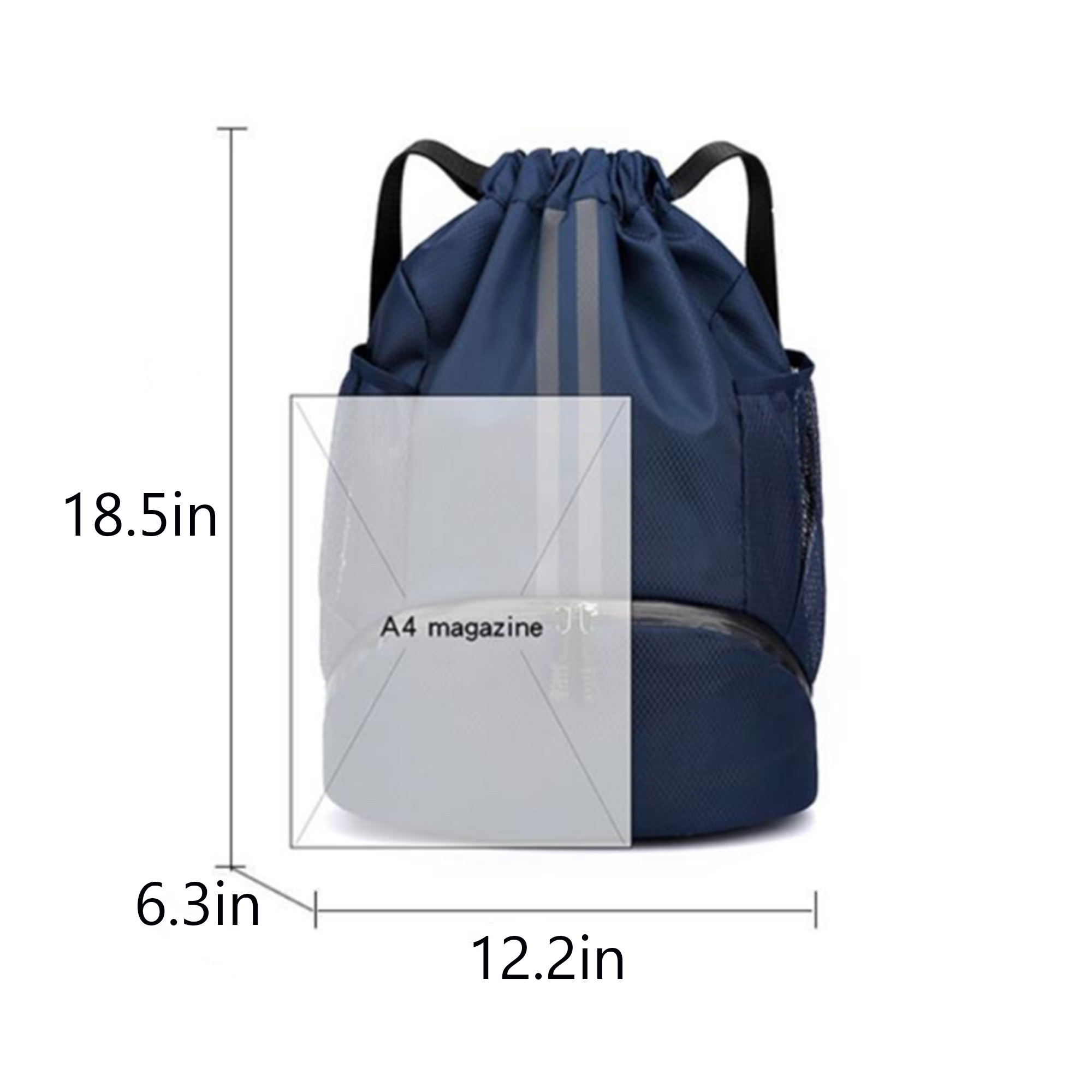 Dry and Wet Separation Waterproof Drawstring Backpack 6