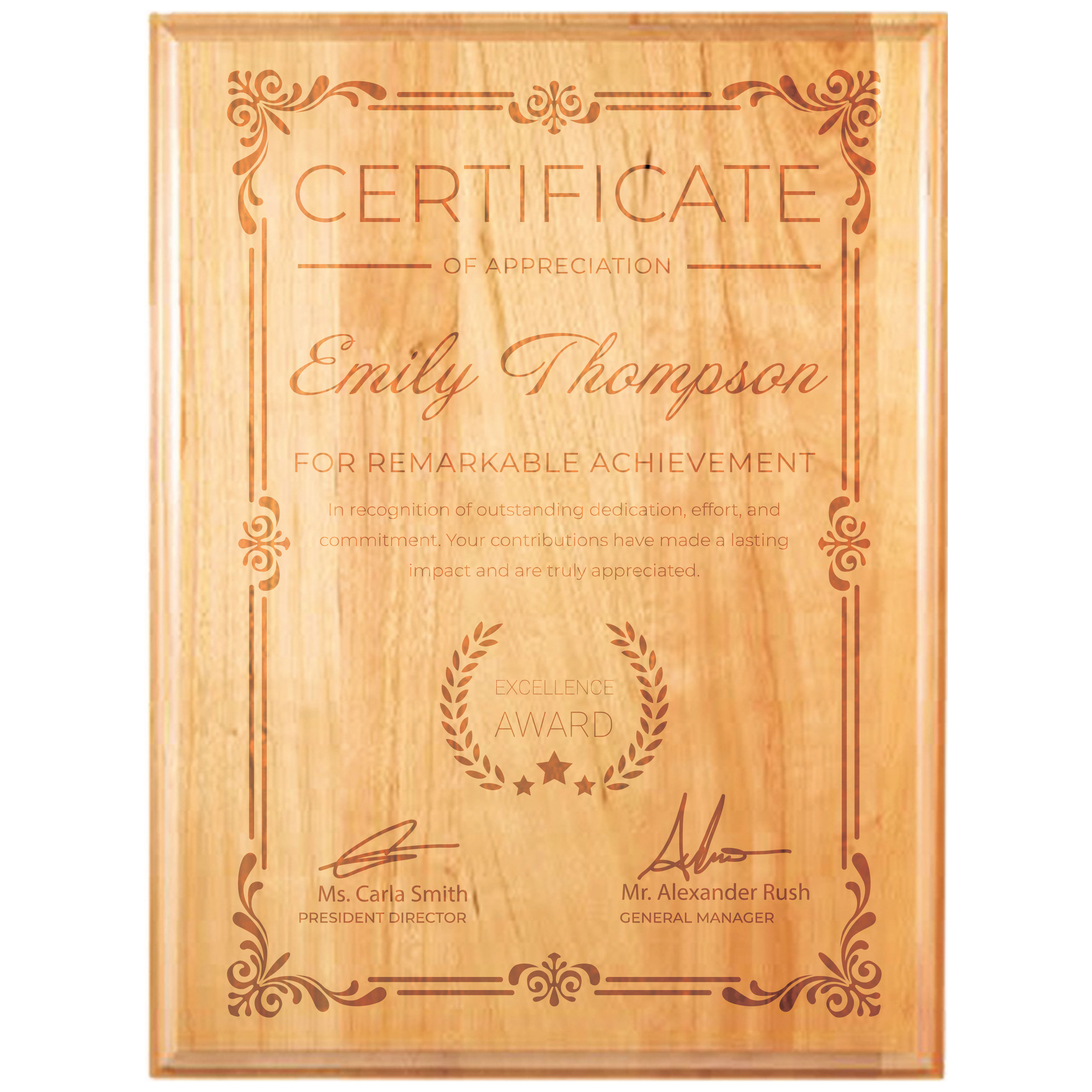 6" x 8" Genuine Cherry Plaque