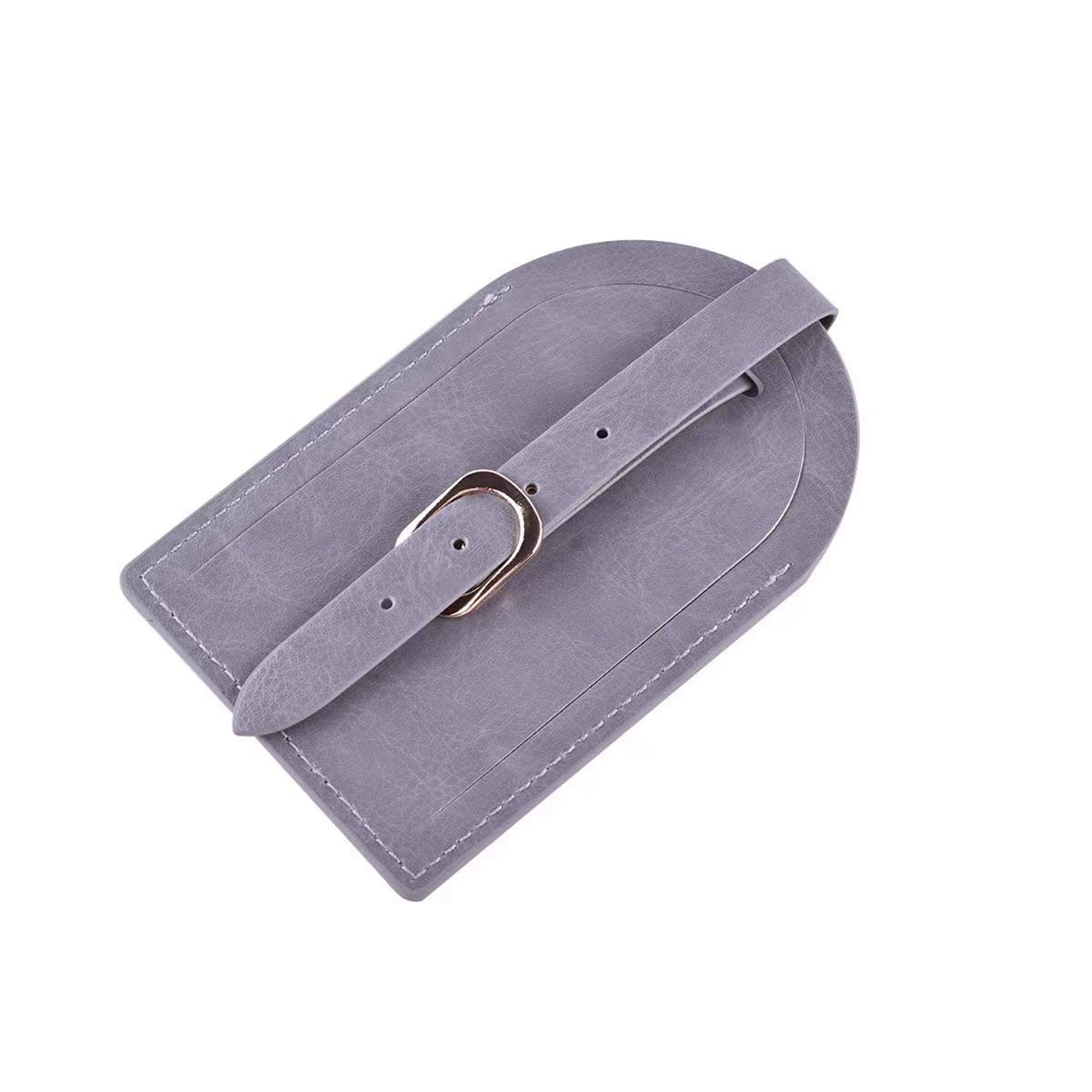 Leather Luggage Tags Travel Bag Labels with Name ID Card 12