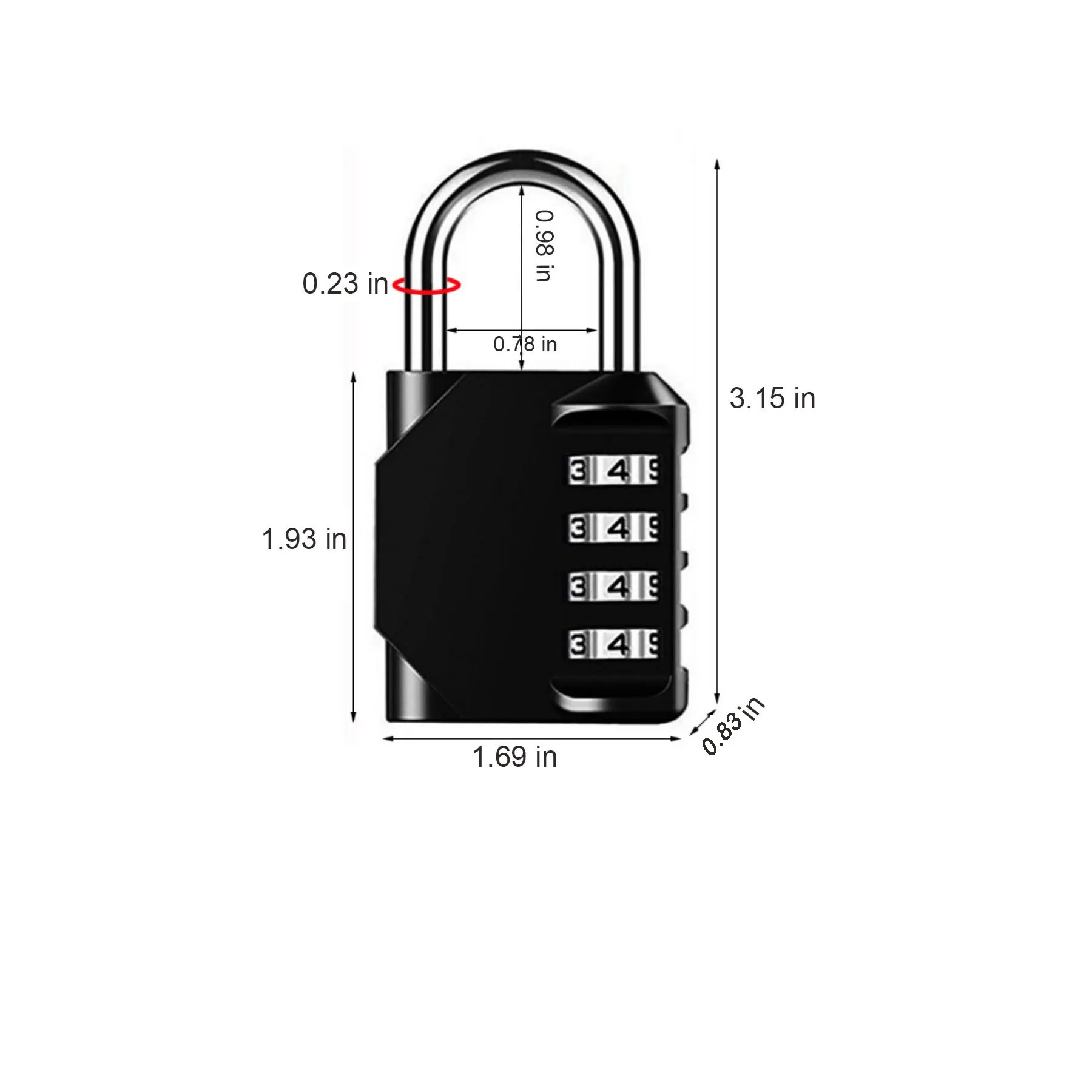 Outdoor 4 Digit Combination Lock 18
