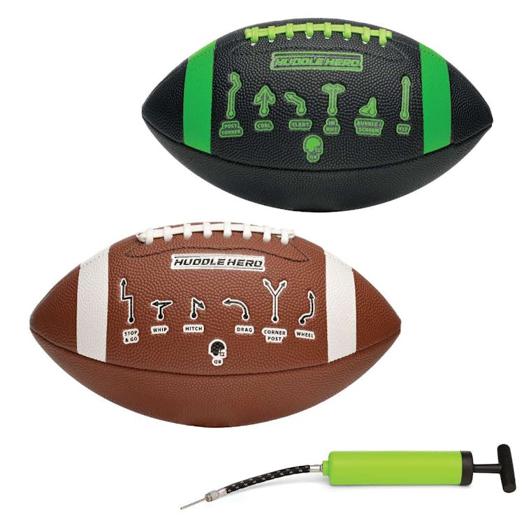 Footballs - Black and Brown with Plays Mini Size 9" 3