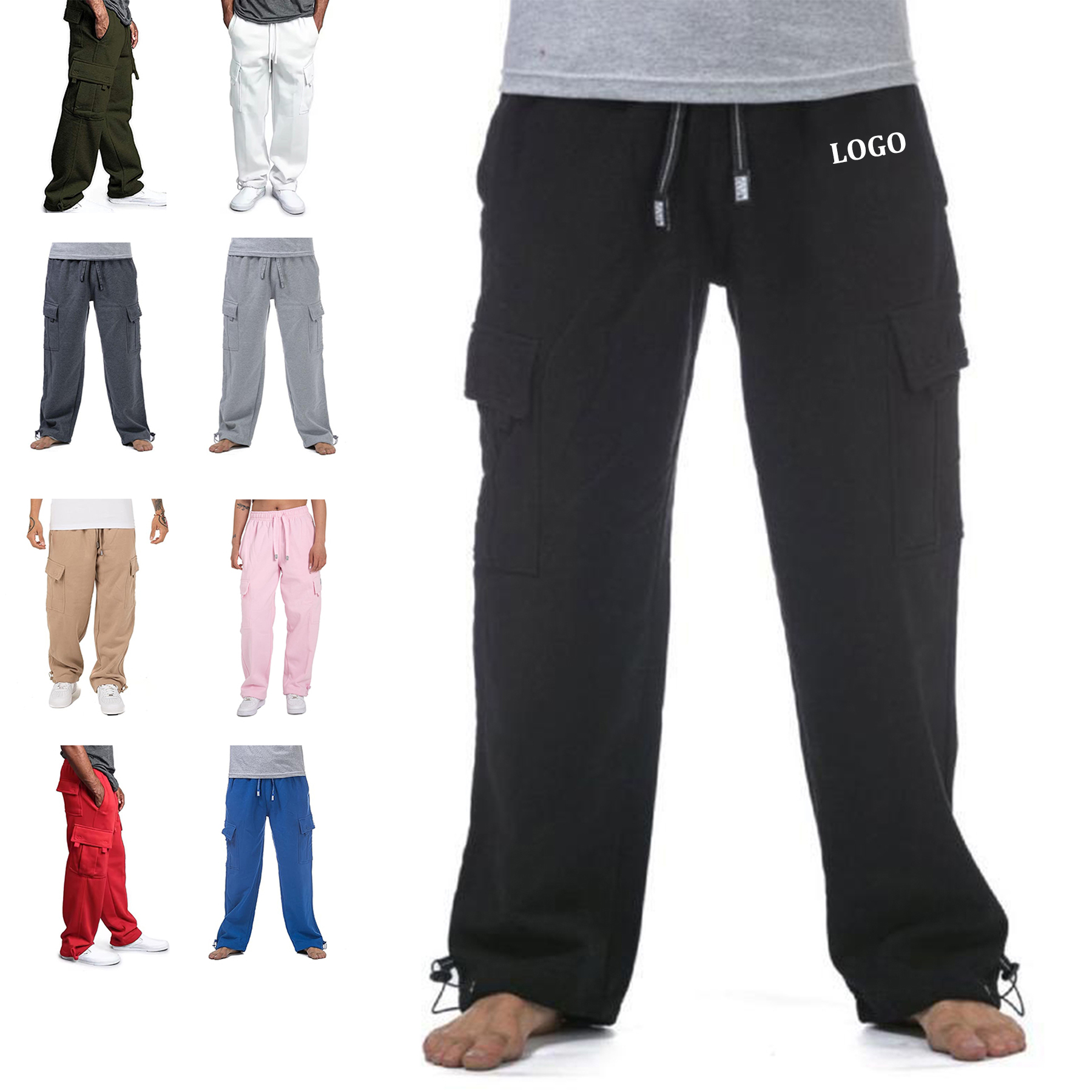Men Heavyweight Fleece Cargo Pants 24