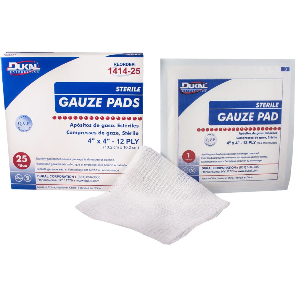 Sterile Gauze Pads - 4" x 4" 12-Ply 25 Pack 2