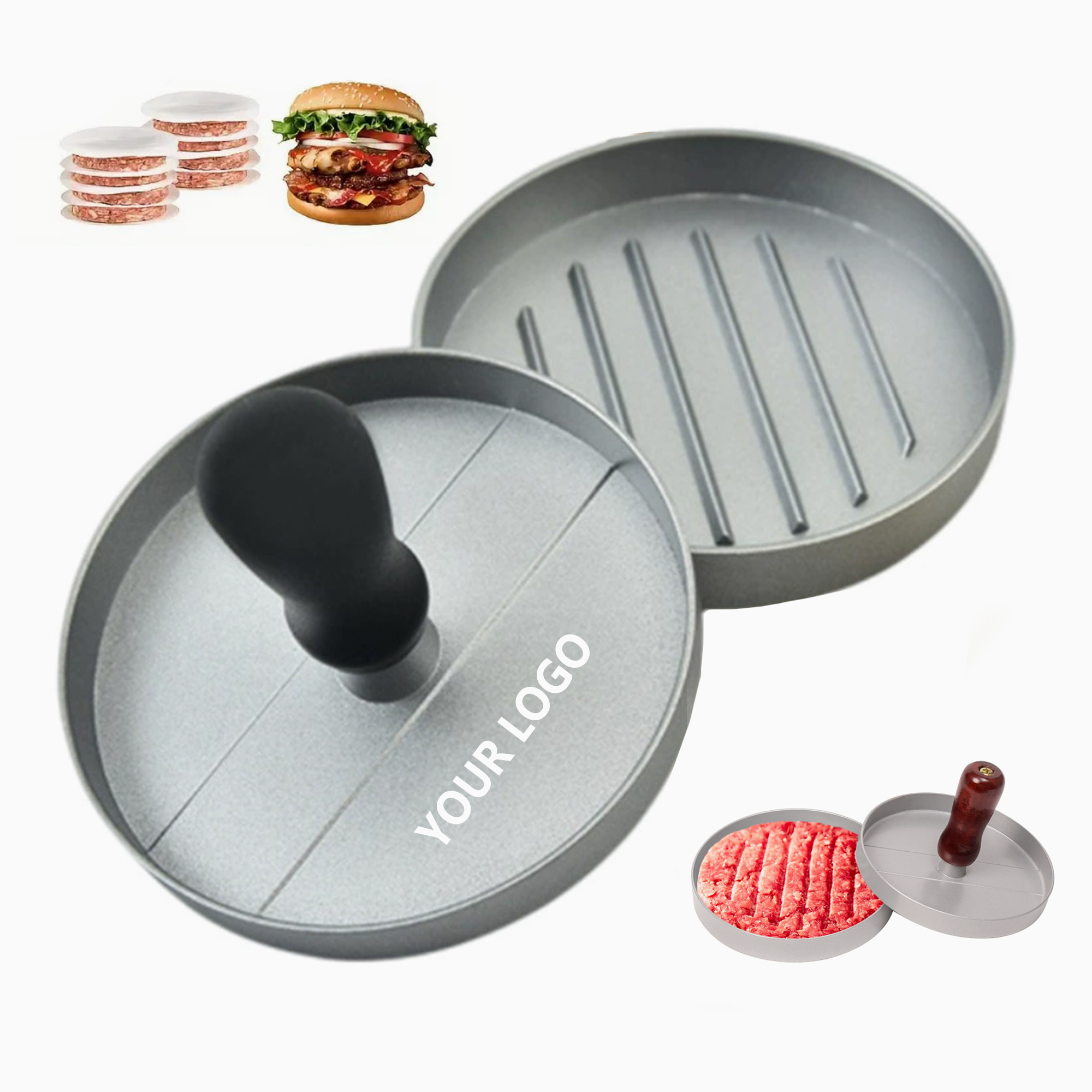Aluminum Patty Maker Press Hamburger 2