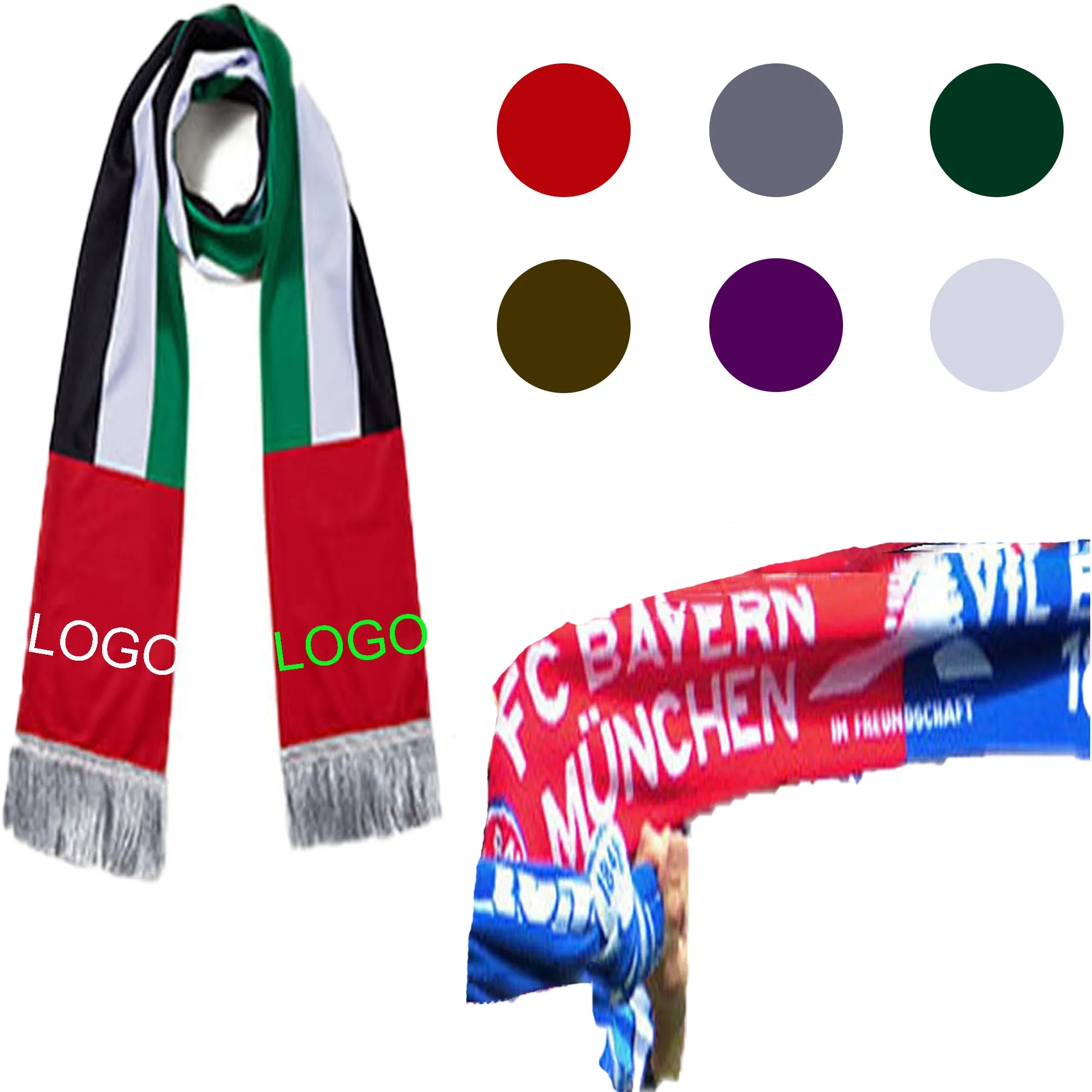 Spot Full Color Soccer Fans Scarf 8