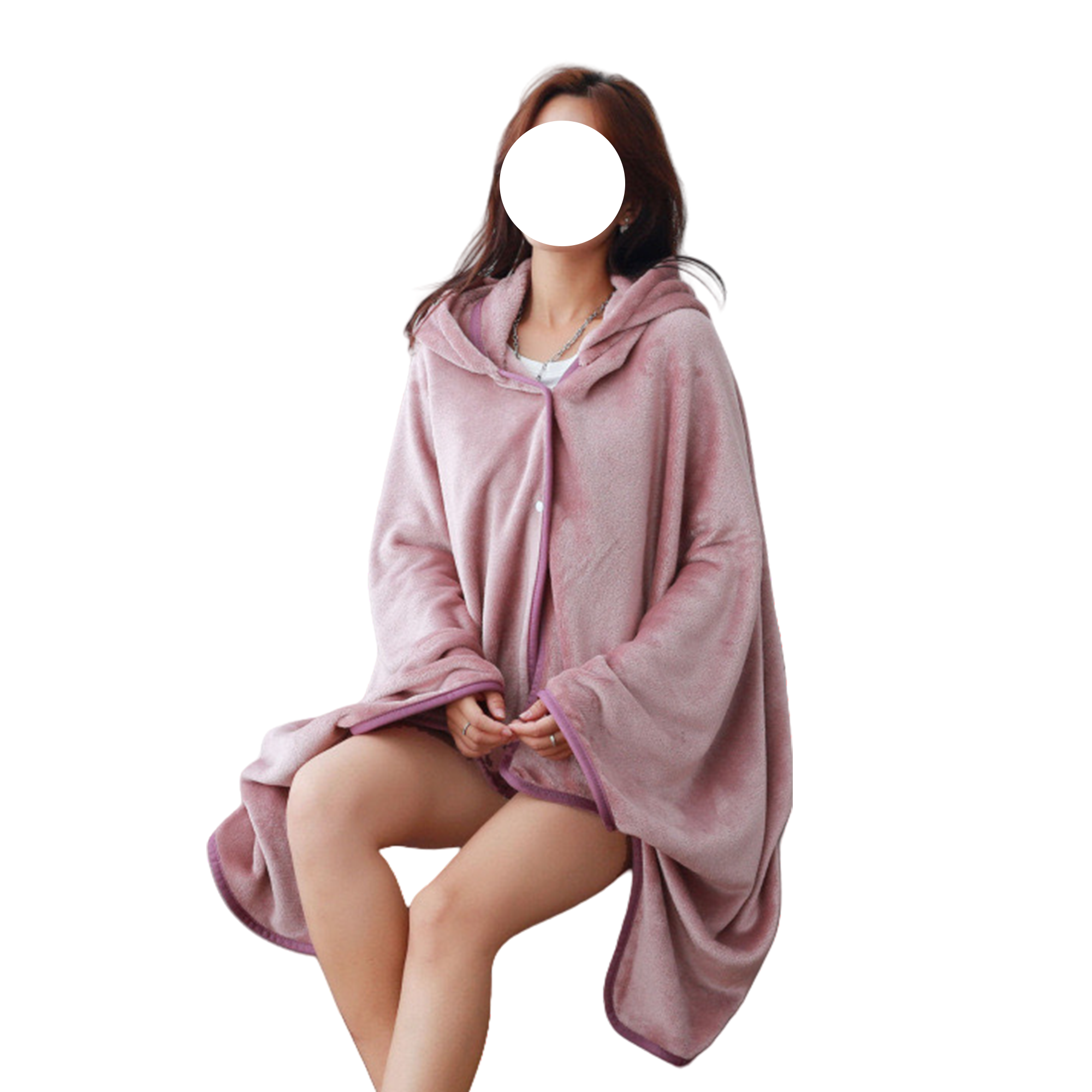Wearable Hooded Blanket Poncho For Adult MOQ20 11