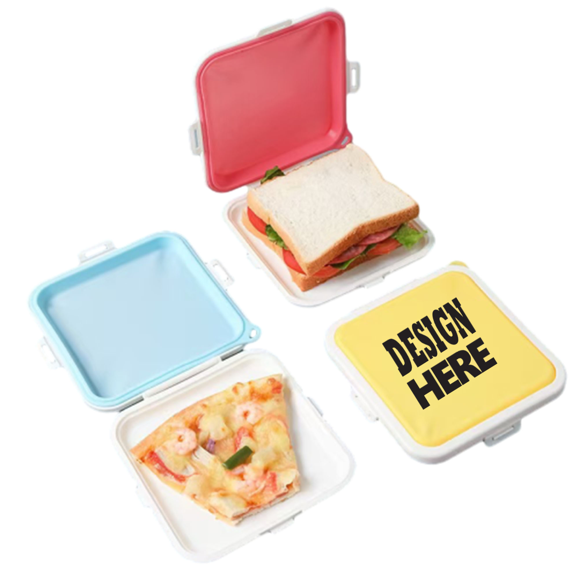 Silicone Reusable Lunch Box With Seal