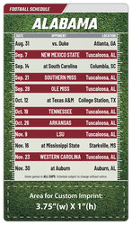 Magnet Sport Schedules - 4x7 Football Round Corners - 25 mil.