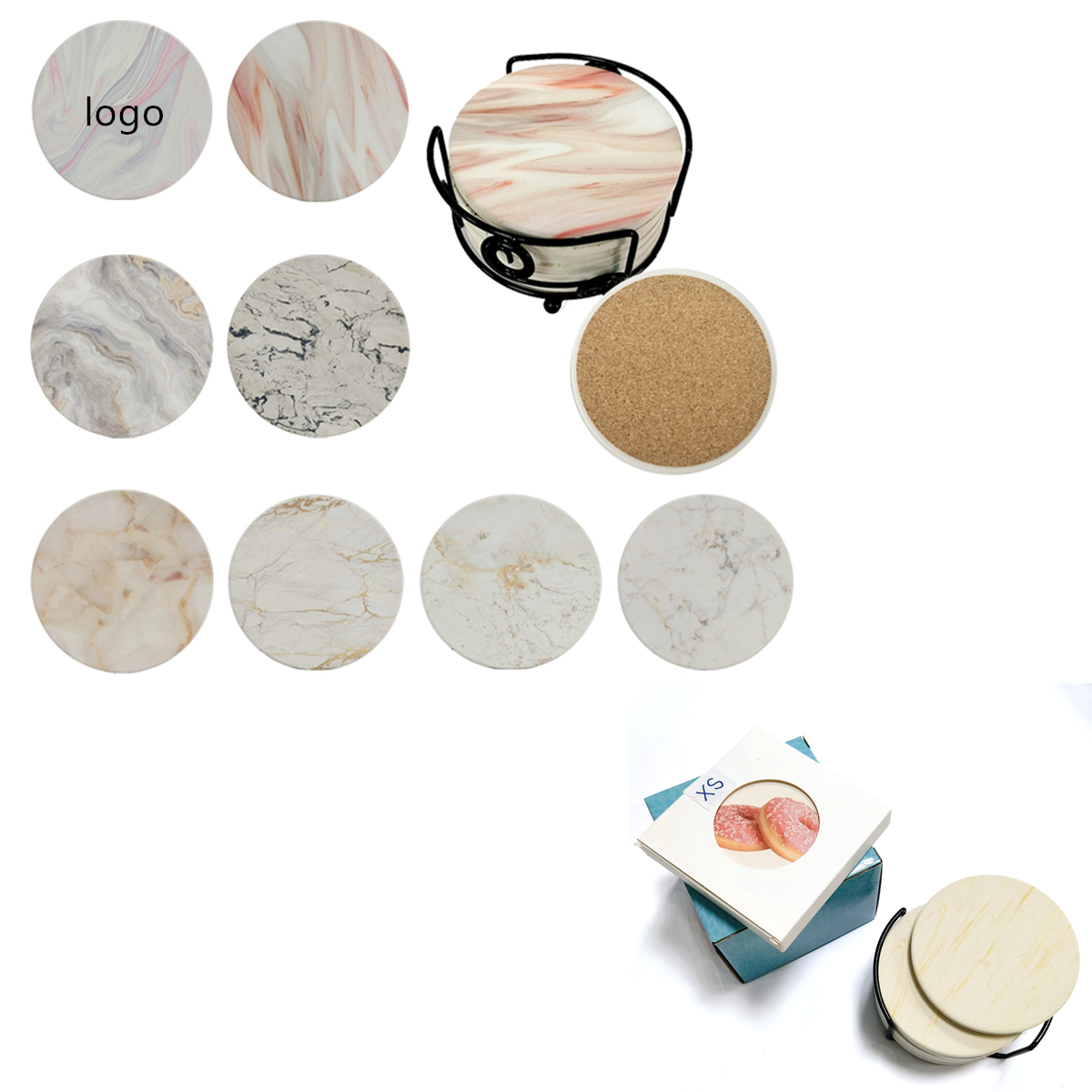 Absorbent Stone Coasters for Drinks