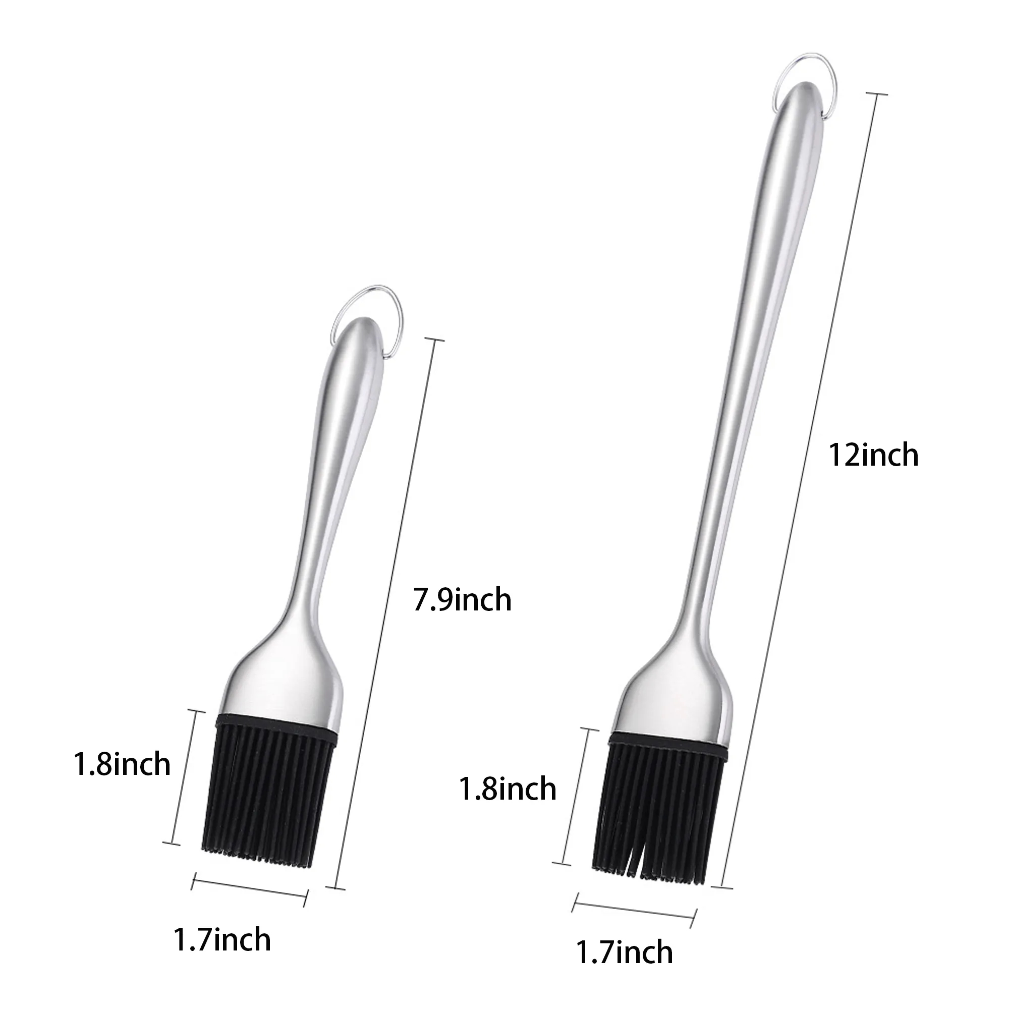 Stainless Steel BBQ Brush Silicone Heads MOQ 50pcs 6