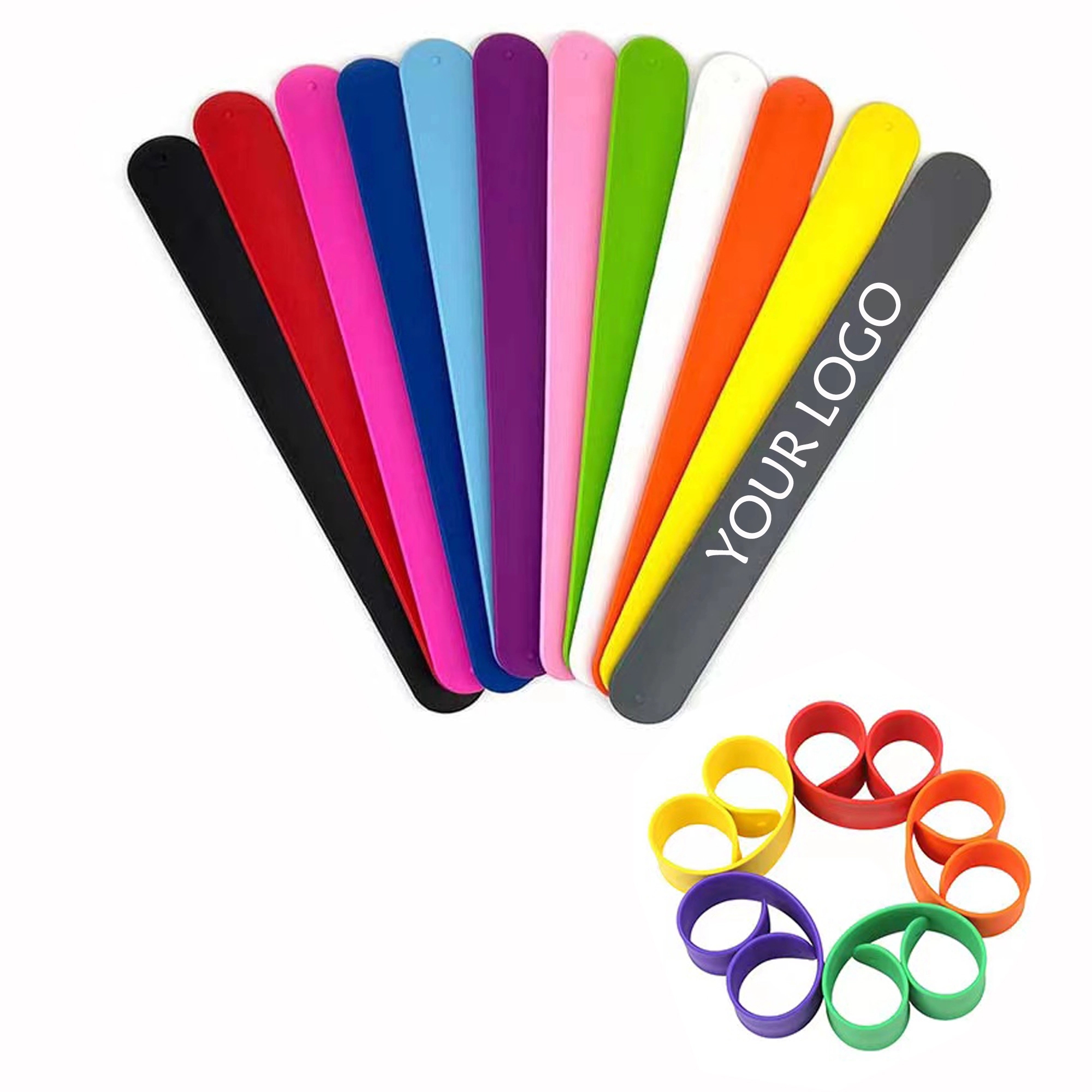 Silicone Slap Bracelets  MOQ 100pcs 6