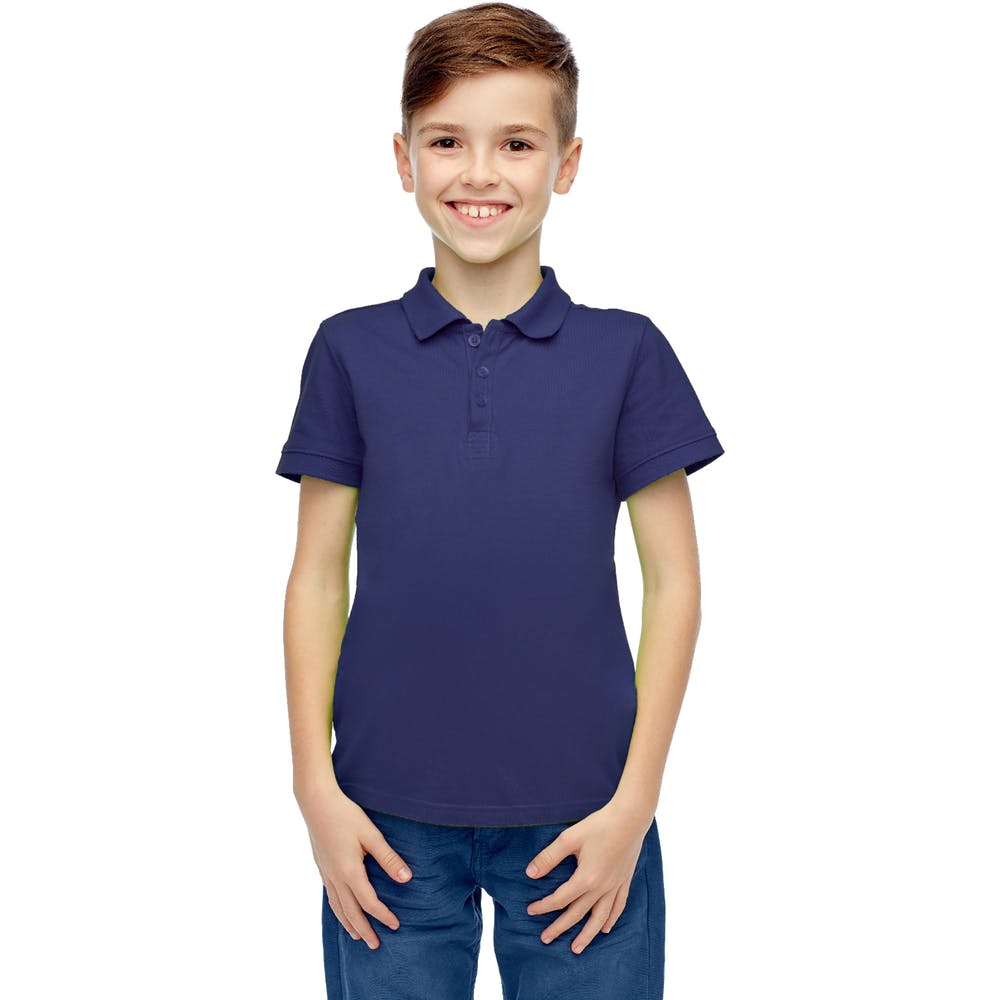 Boys' Uniform Polo Shirts - Navy Short Sleeve Size 4 3
