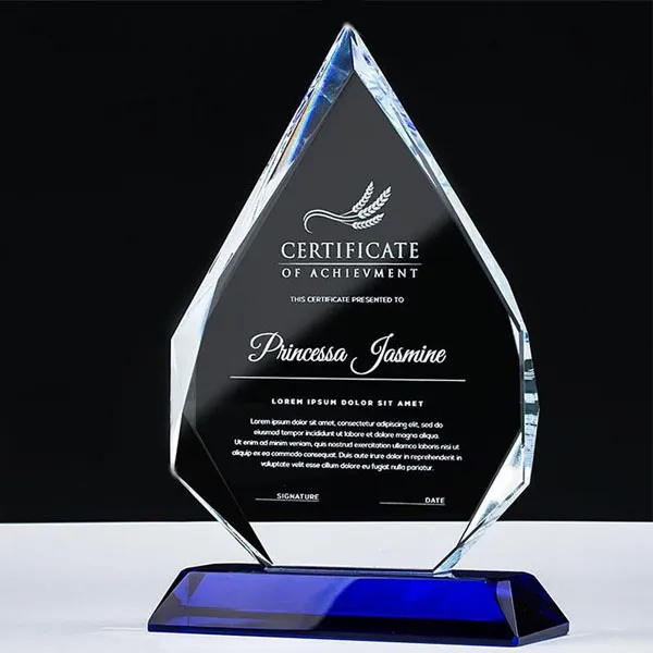 Optical Crystal Peak Award Plaques