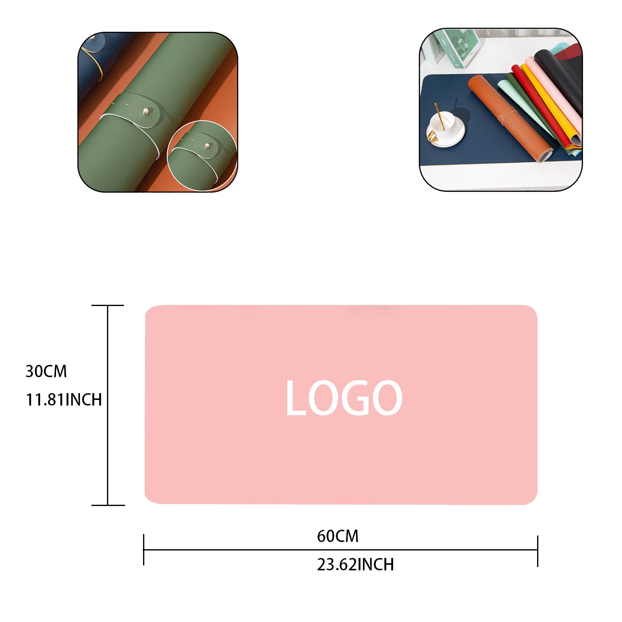 Non - Slip PU Desk Mouse Pad 4