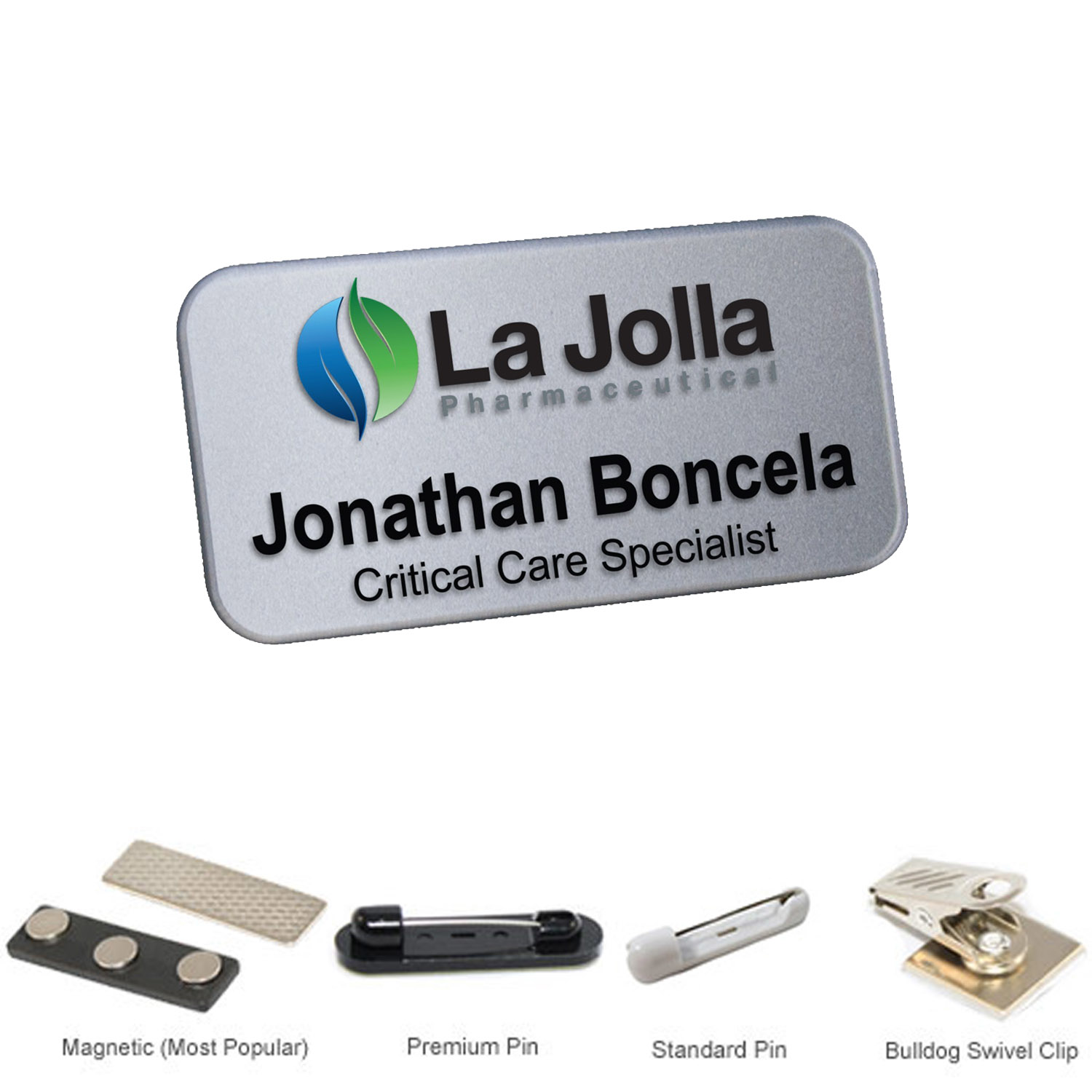 3"W x 1.25"H Shadow Name Badge w/ Full color imprint