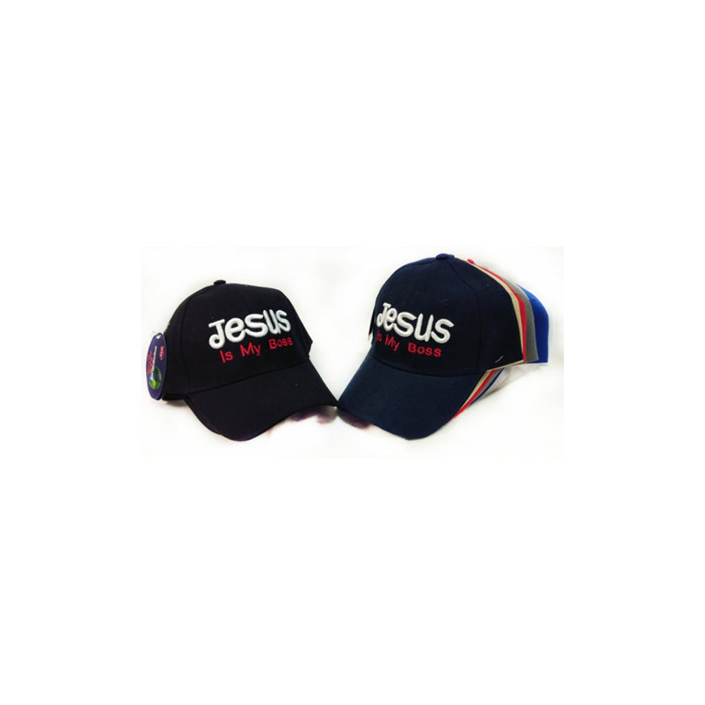"Jesus Is My Boss" Adjustable Baseball Hats - Assorted 3
