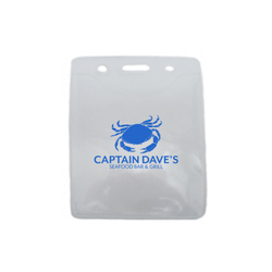 2.55" W x 4.05" H - Vertical PureClear Vinyl Badge Holder (1 Color Imprint)