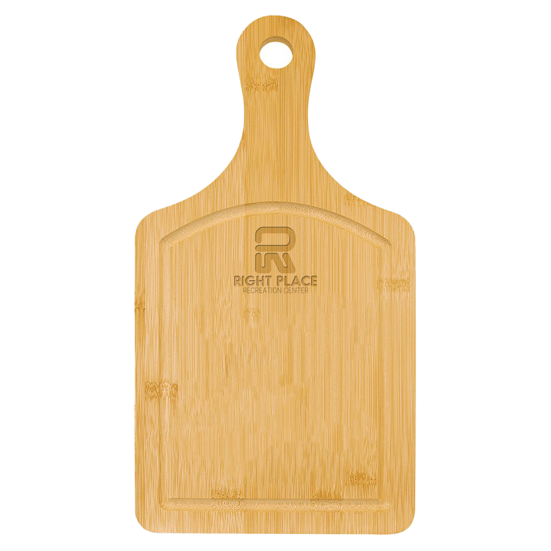13" x 7" Bamboo Cutting Board Paddle Shape with Juice Groove