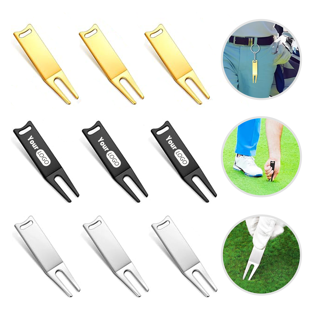 Portable Golf Green Divot Fork 3