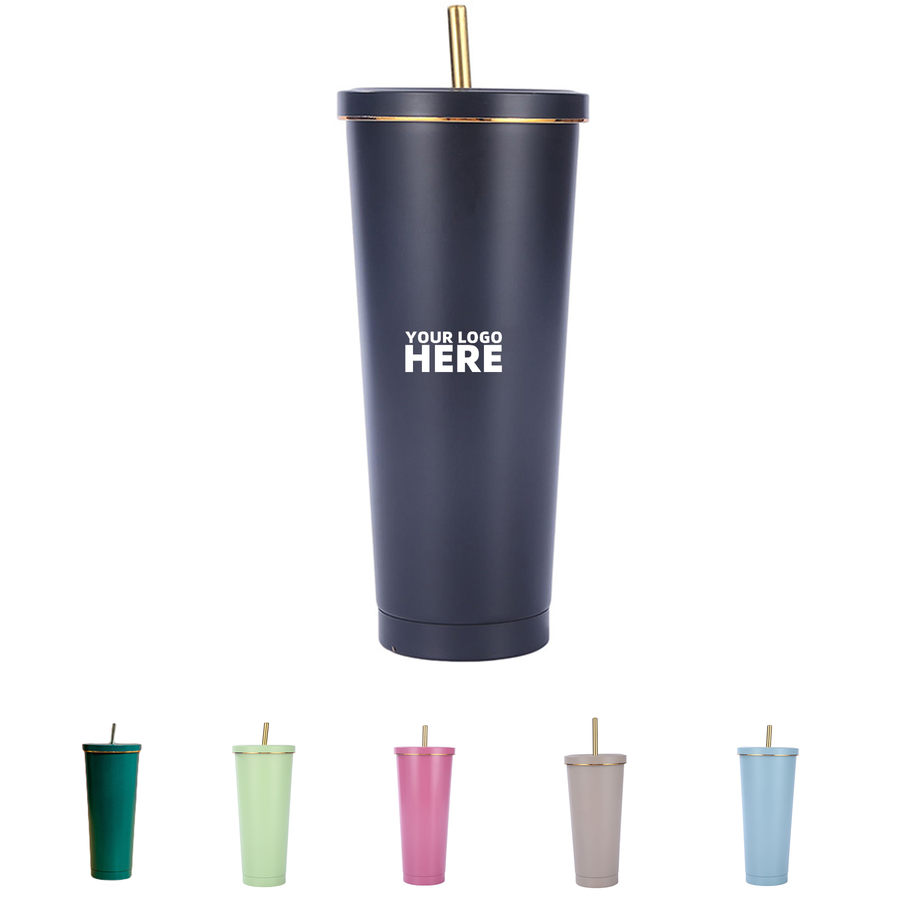 25 OZ Tumbler With Lid And Straw