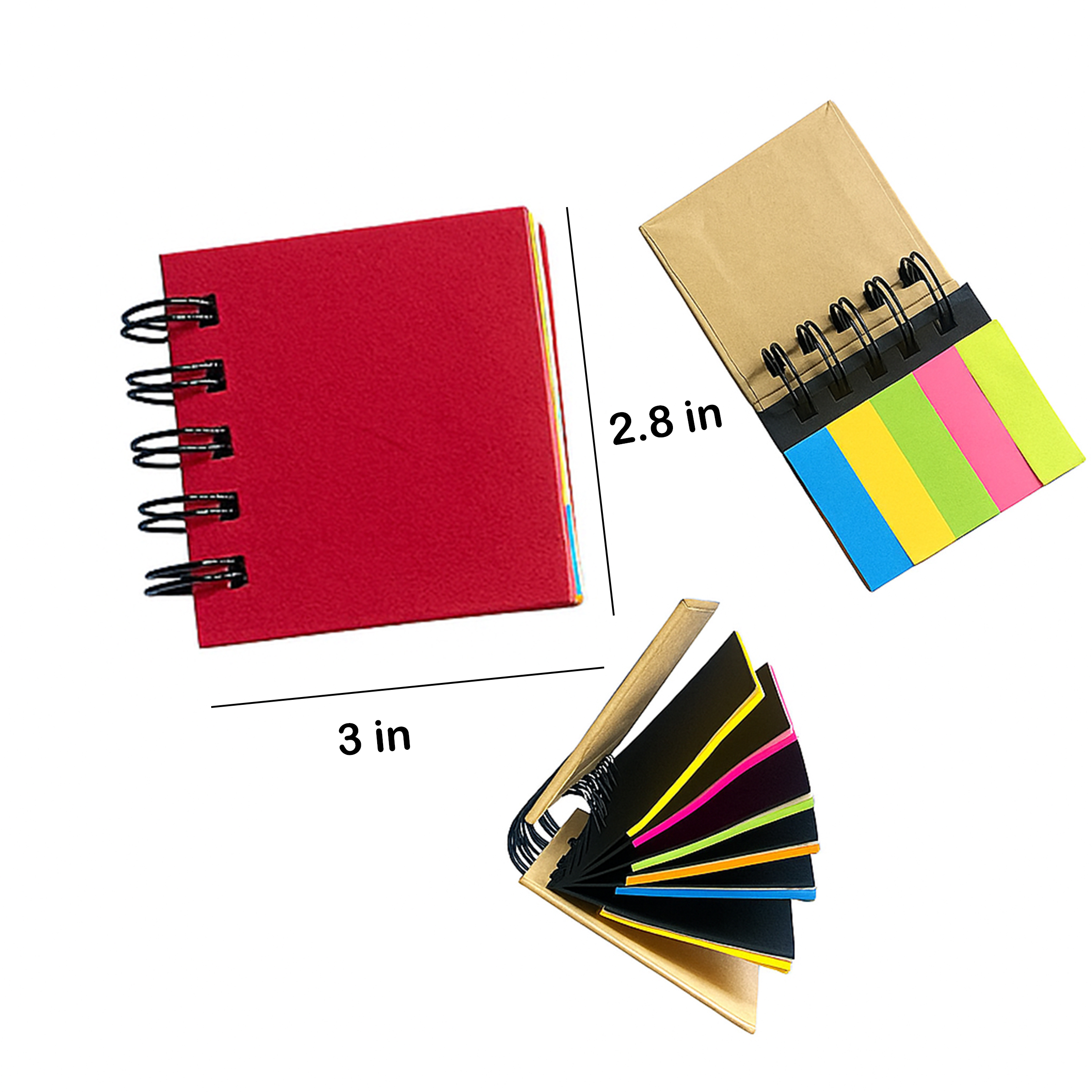 Mini Spiral Sticky Note Pad With Cover 10