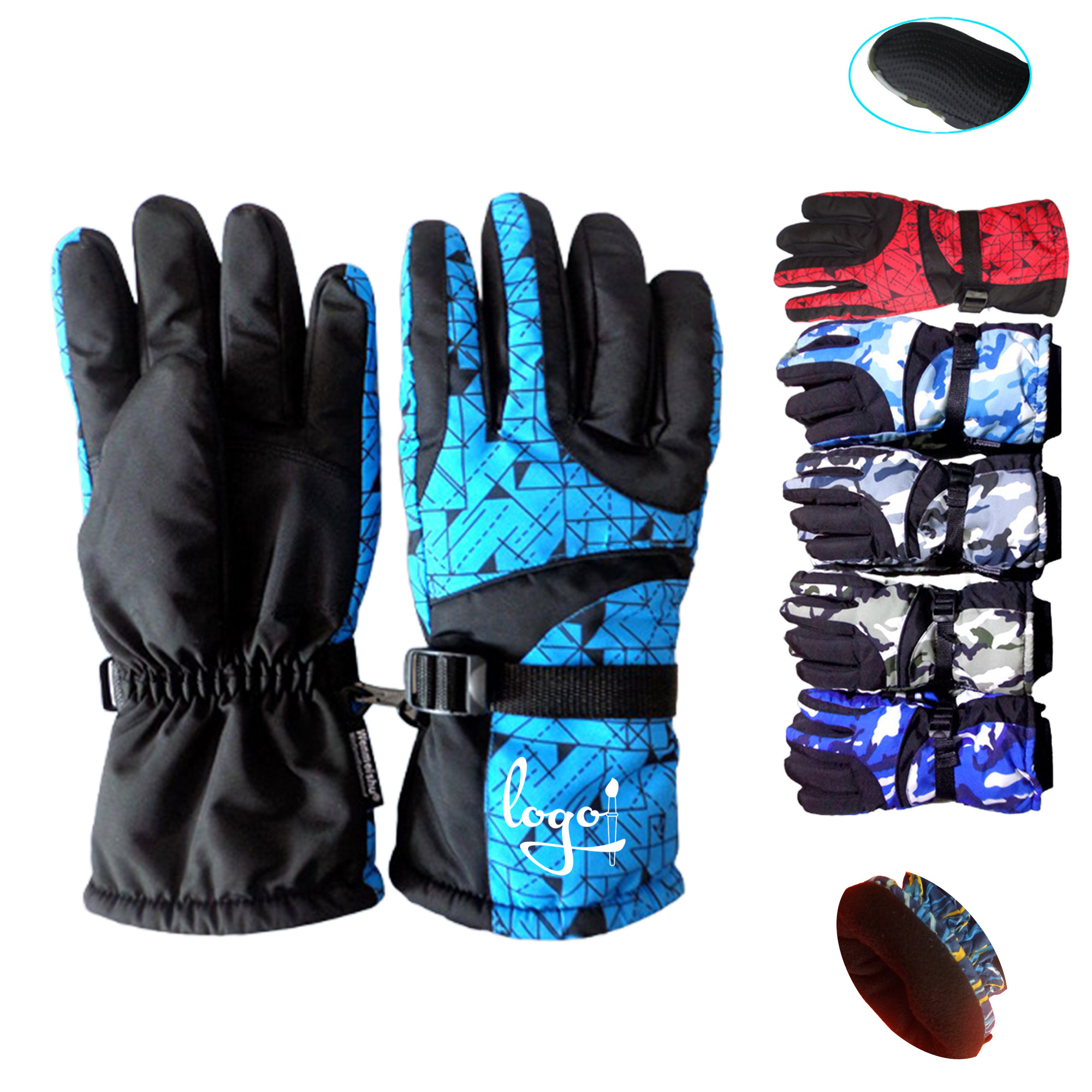 Outdoor Waterproof Touchscreen Ski Gloves 11