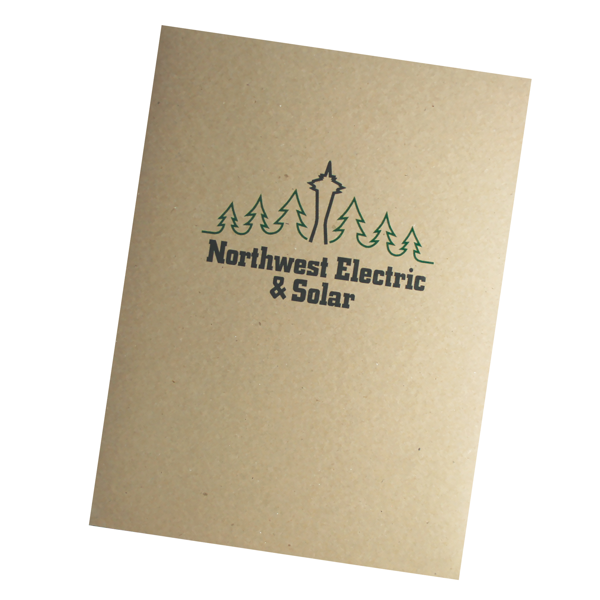 Quick Ship Recycled Pocket Folder Printed with Two Color Imprint 8