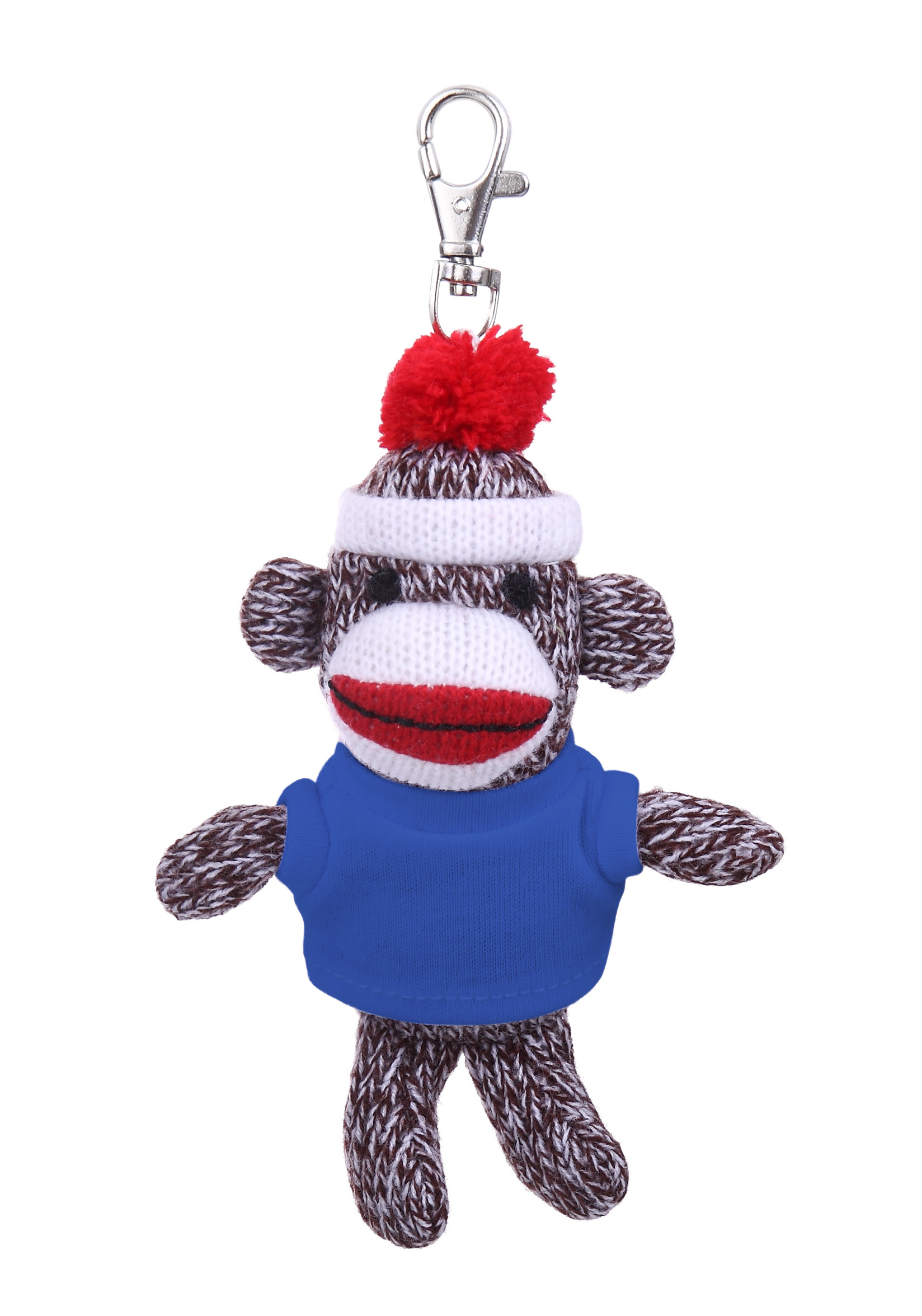 Plush Original Sock Monkey Keychain with Tee 16