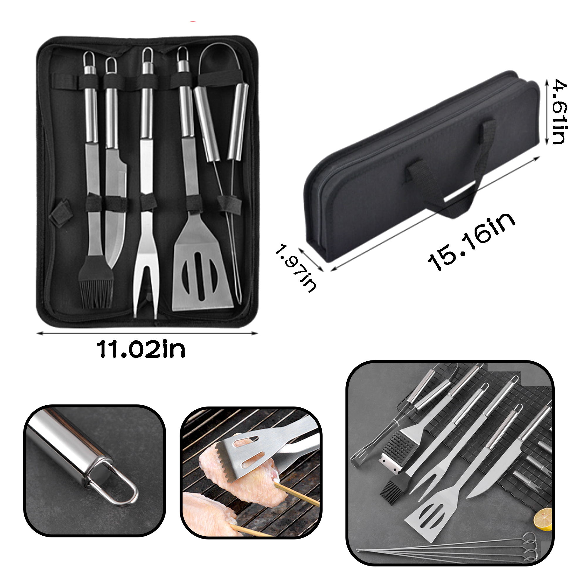 MOQ 10 PCS Stainless Steel Grill Set 5