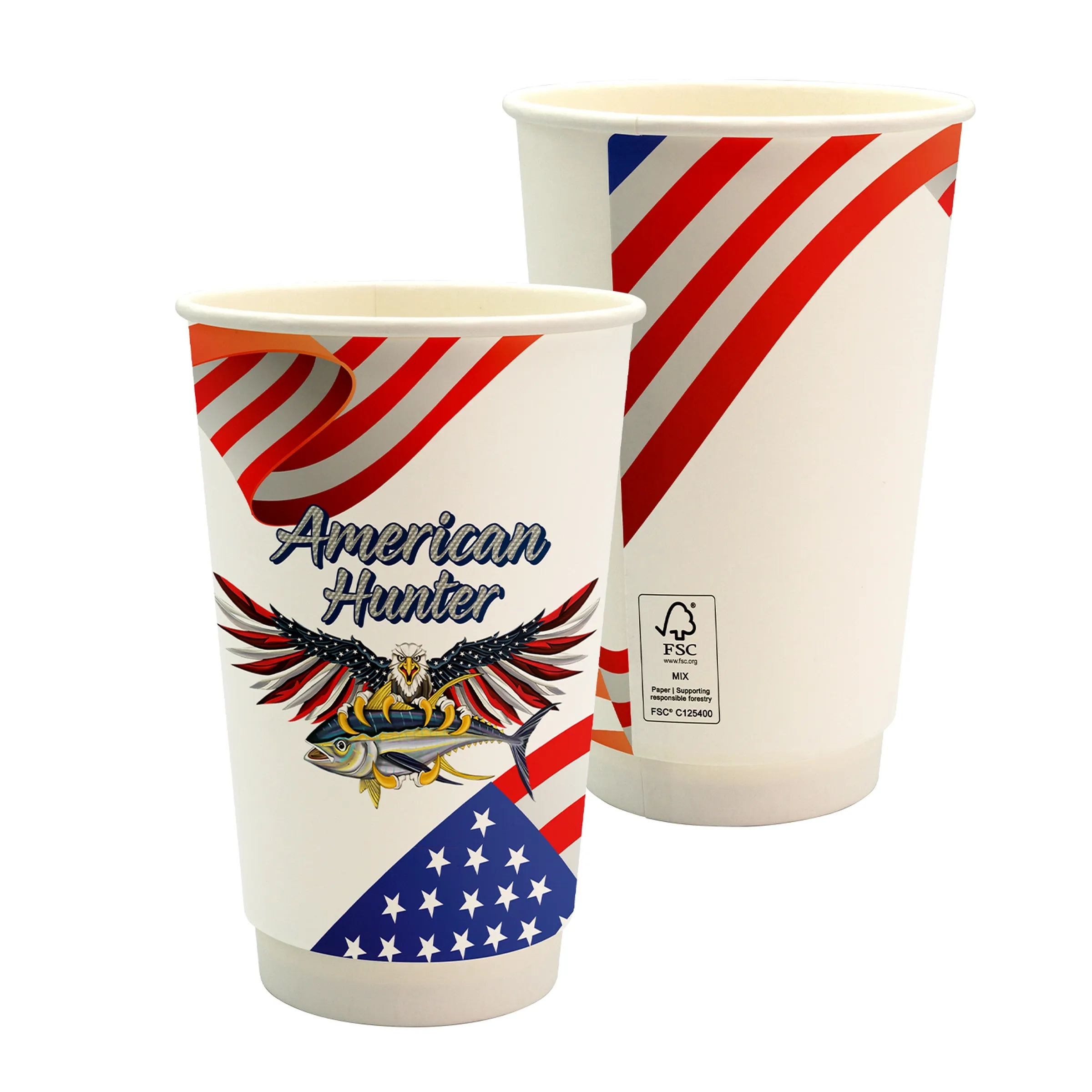 16 oz. Full Color Patriotic Paper Cup 1