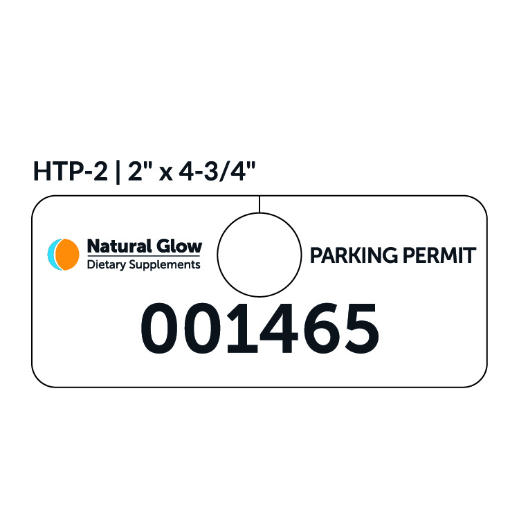 Non-Numbered Hang Tag w/1 Side Imprint (2"x4¾")
