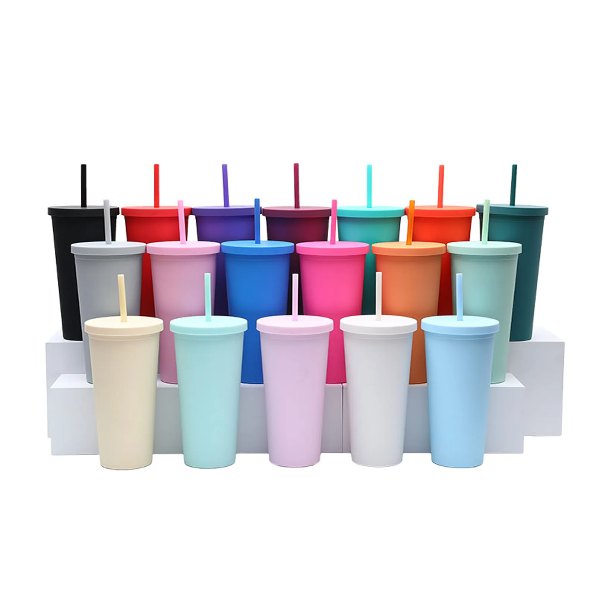 24 OZ Custom Colored Plastic Cups 6
