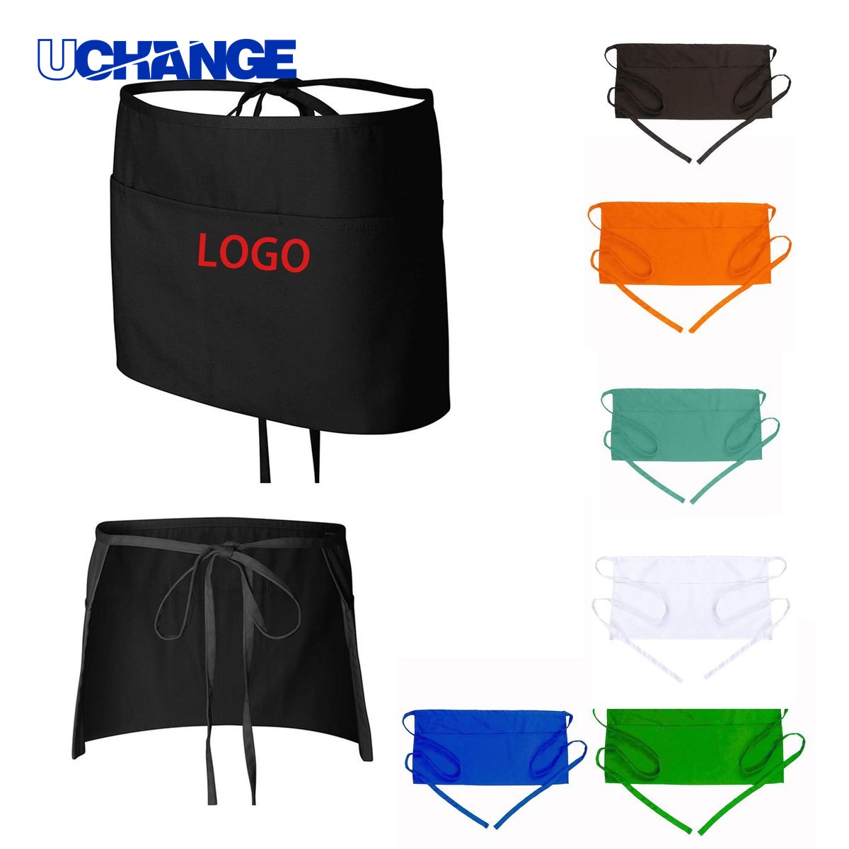 Half Body Server Short Apron Protective Wear