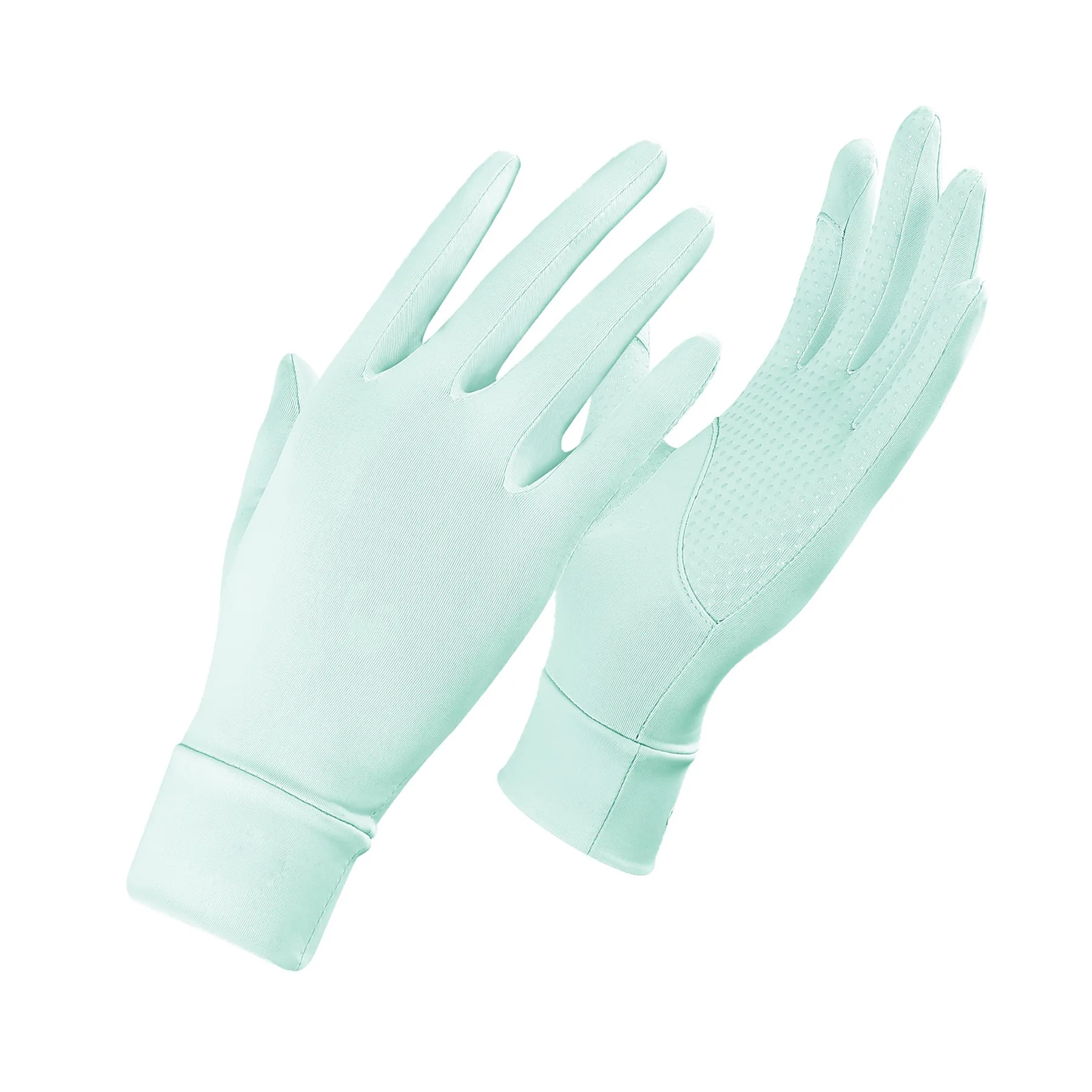 Cotton Summer Outdoor Ice Silk Sunscreen Gloves For Women 17