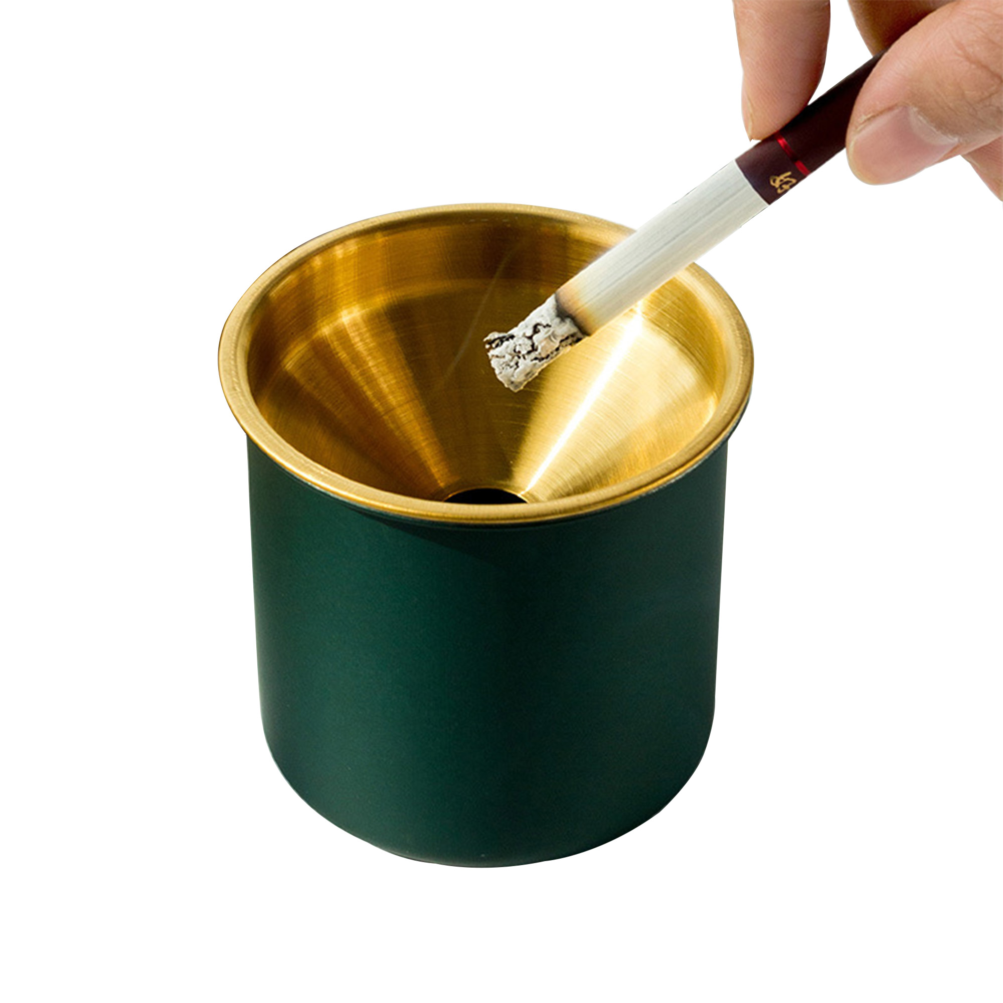Premium Stainless Steel Ashtray With Funnel 7