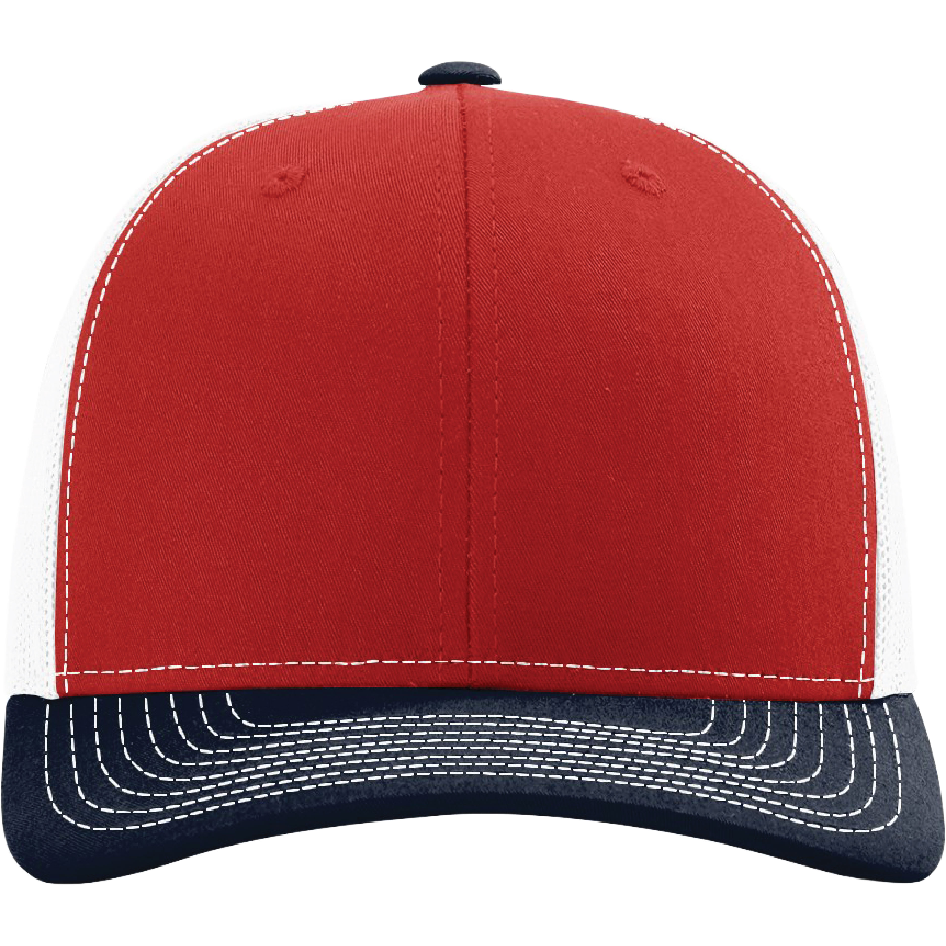 Richardson 112 6-Panel Snapback Trucker Hat w/Leatherette Adhesive Patches or Embroidery 267