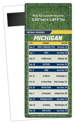 Football Schedule Laminated Card/Postcard with Magnet Strip 3.5x8.5 - 14 pt.