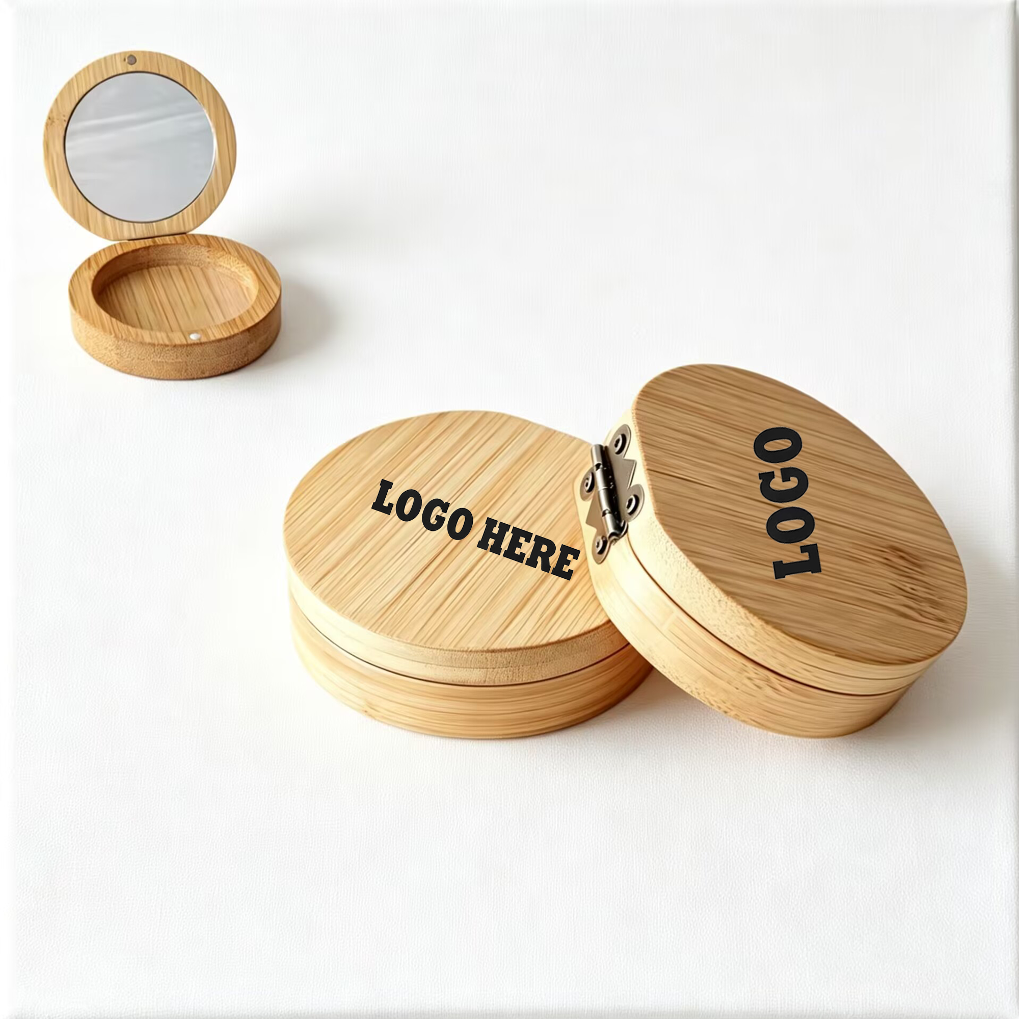 Portable Bamboo Magnetic Cosmetic Holder 2